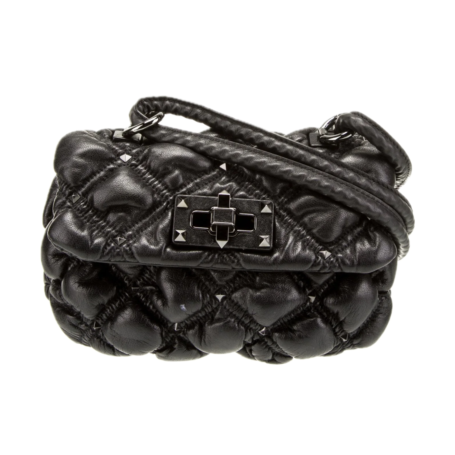 Valentino Rockstud Spike Me Crossbody Bag Black