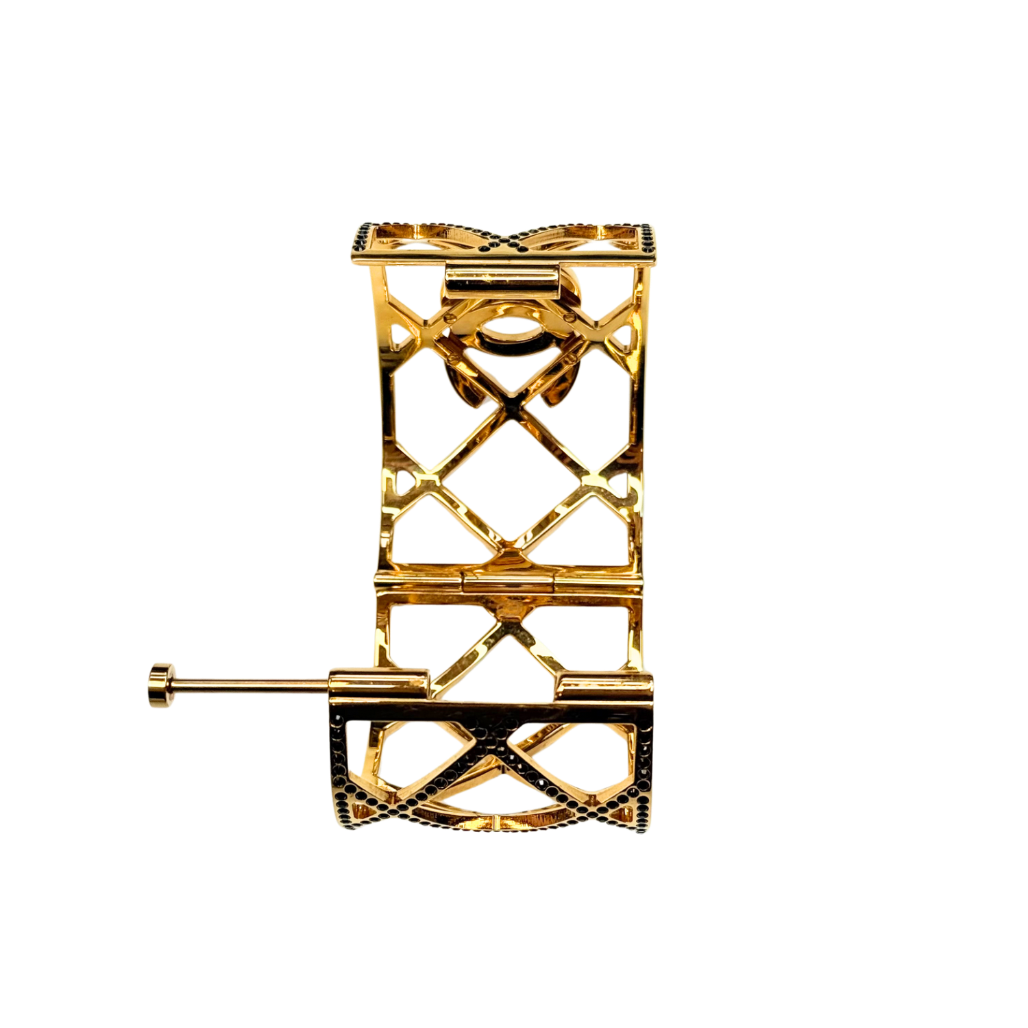Chanel CC Cuff Pin Closure Bracelet Gold
