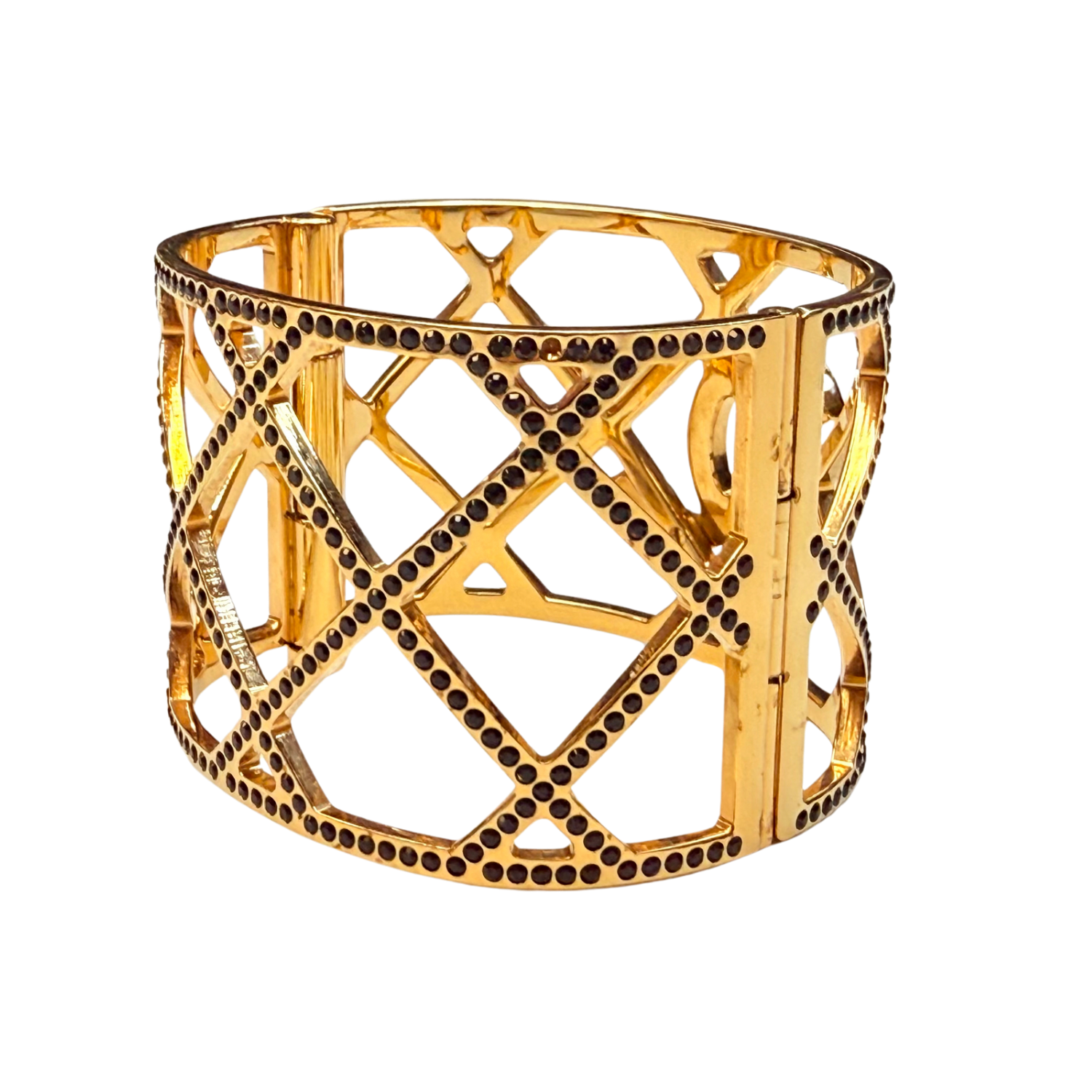 Chanel CC Cuff Pin Closure Bracelet Gold