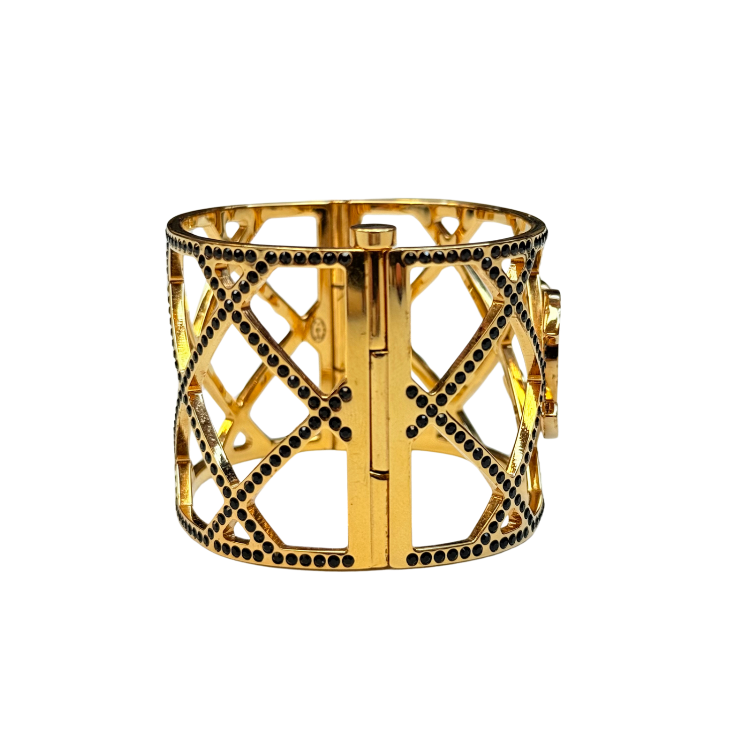 Chanel CC Cuff Pin Closure Bracelet Gold