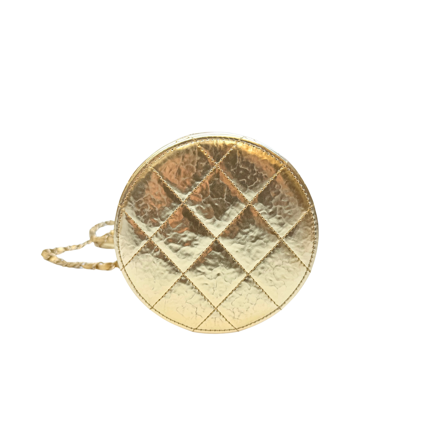 Chanel CC Turnlock Vanity Case Metallic Gold