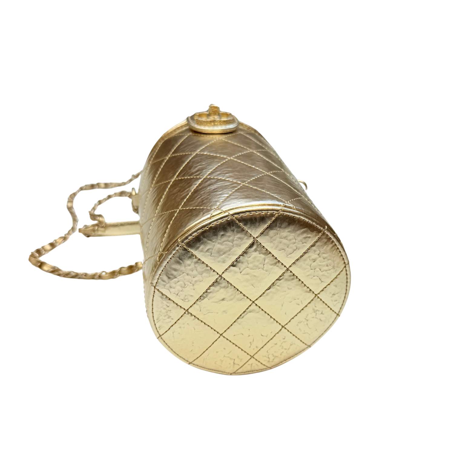 Chanel CC Turnlock Vanity Case Metallic Gold