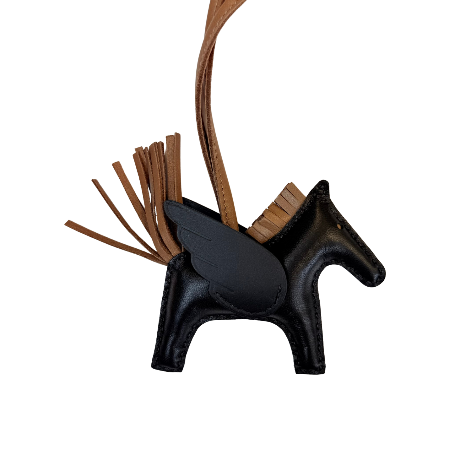 Hermès Milo Grigri Rodeo Pegase Bag Charm Black 2024