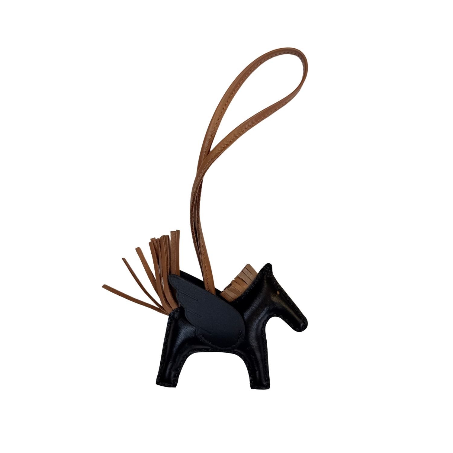 Hermès Milo Grigri Rodeo Pegase Bag Charm Black 2024