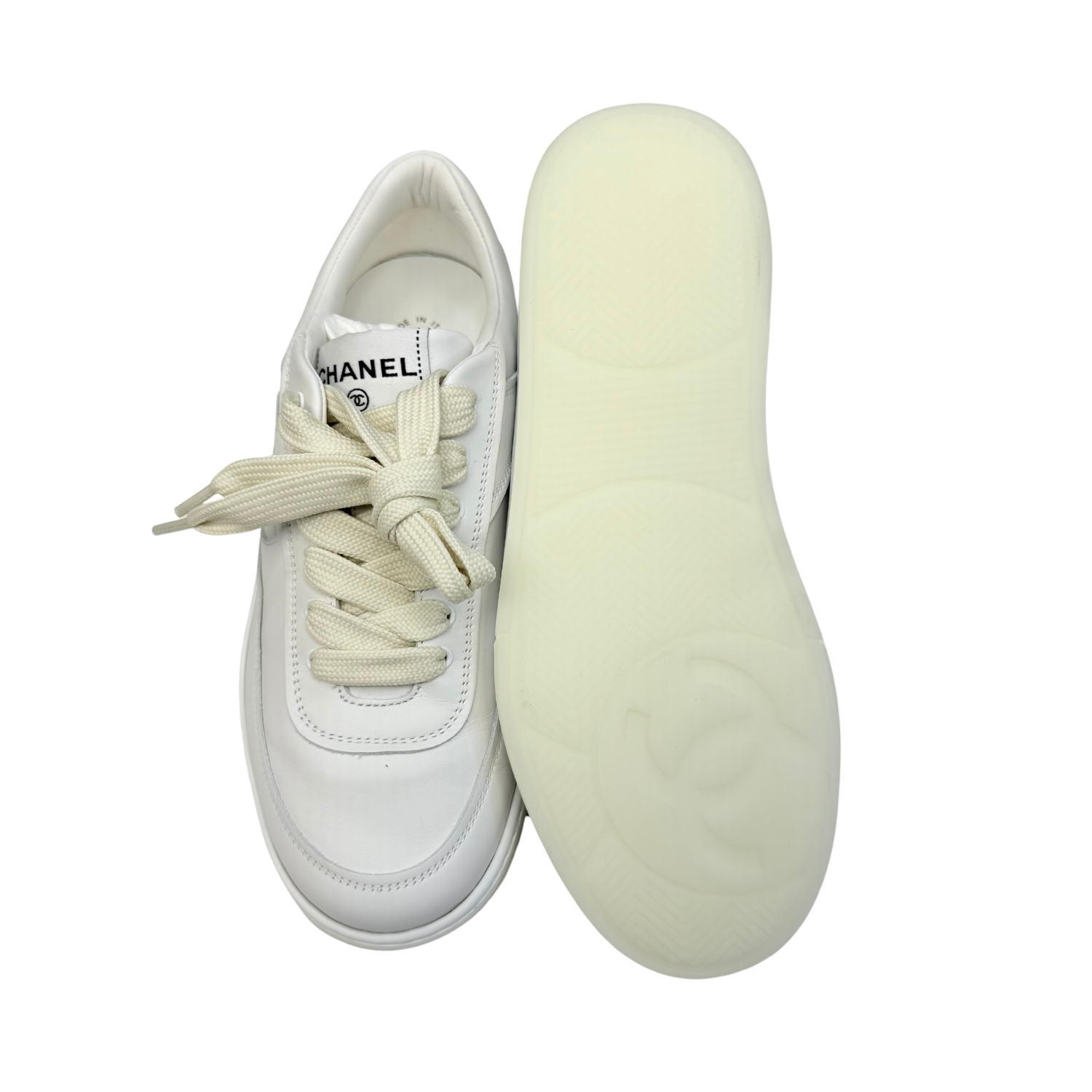 Chanel Interlocking CC Sneakers White