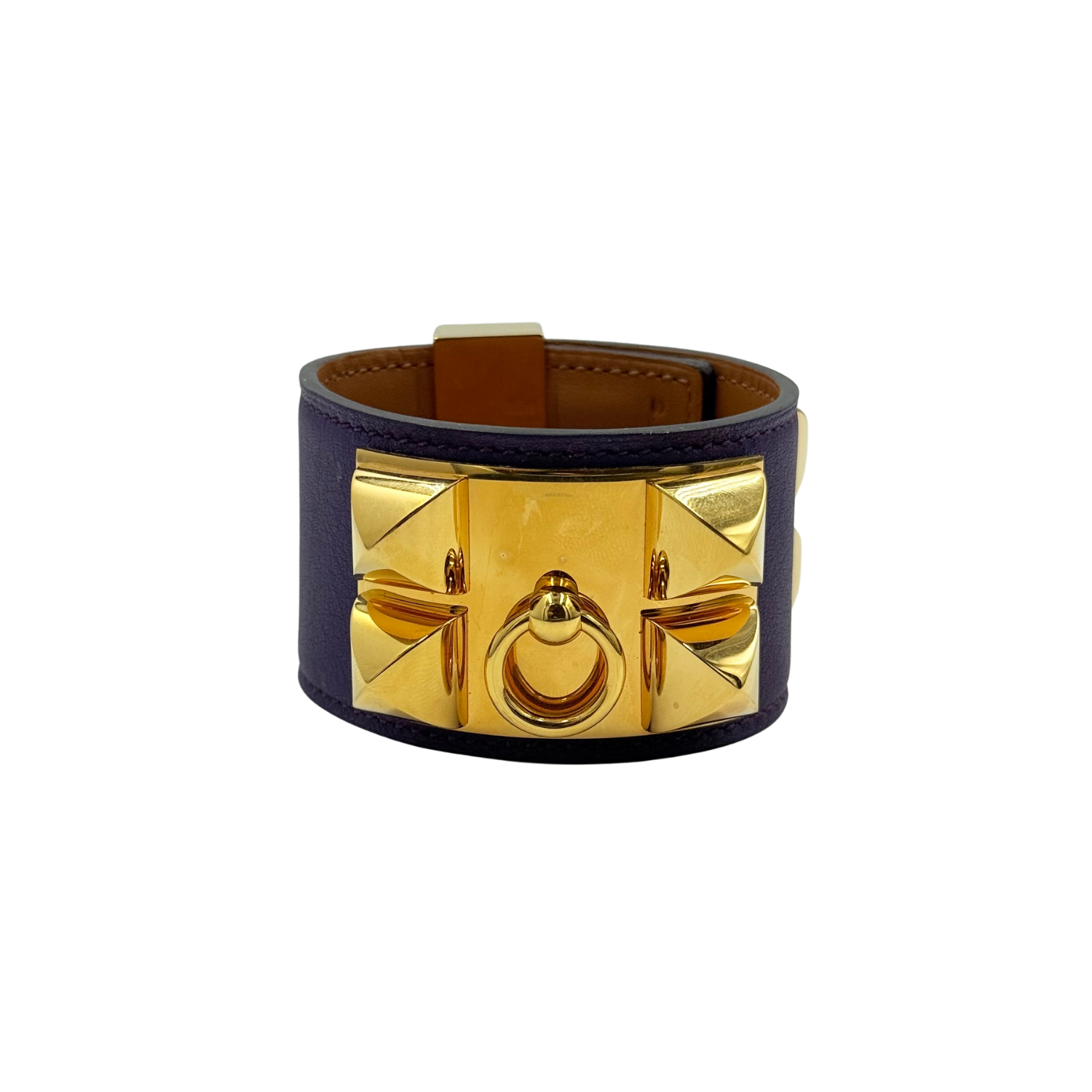 Hermès Small Collier de Chien Bracelet Purple