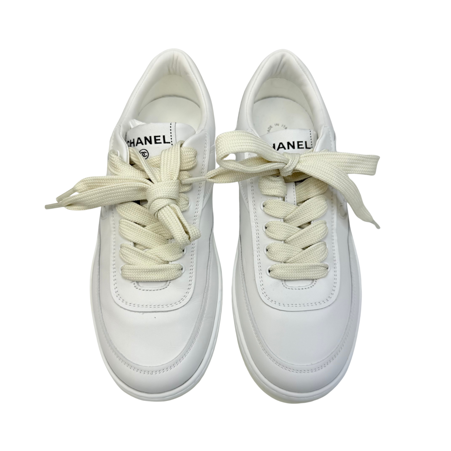 Chanel Interlocking CC Sneakers White