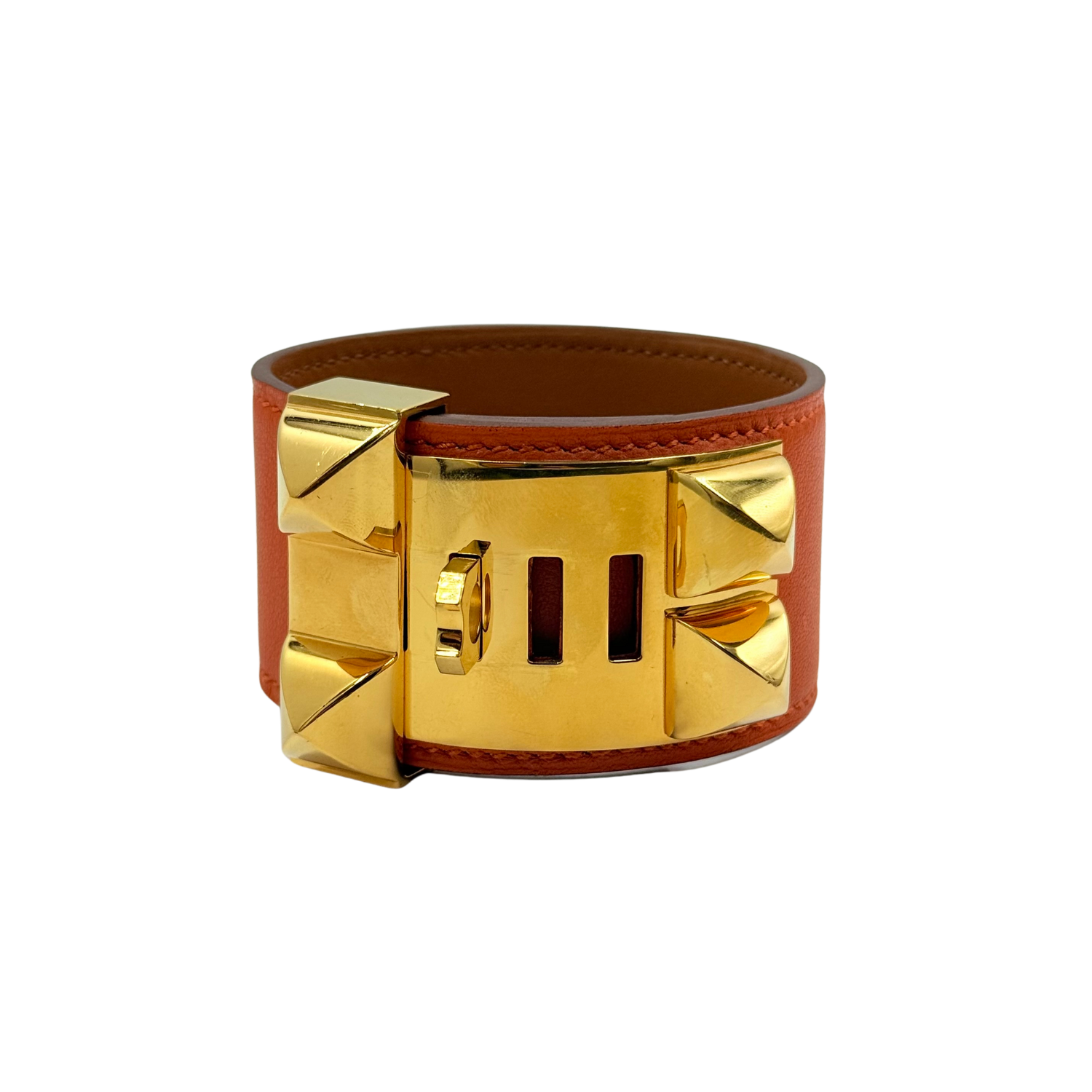 Hermès Small Collier de Chien Bracelet Orange