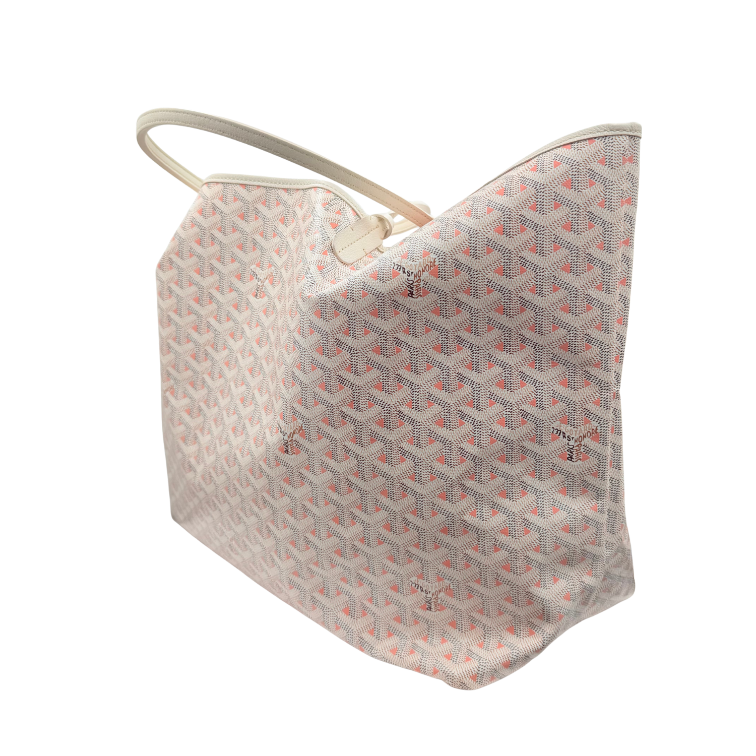 Goyard Goyardine Saint Louis Claire Voie GM Tote White & Pink