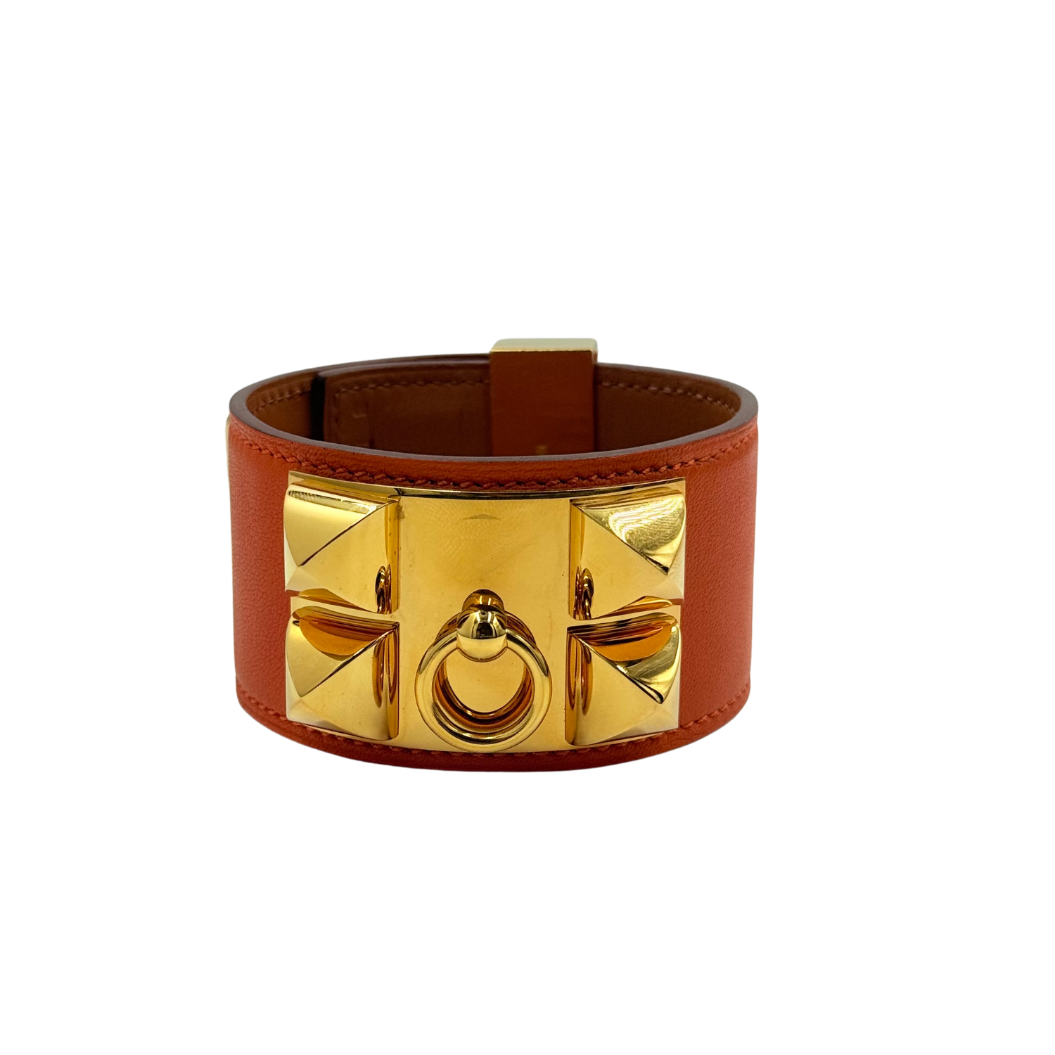Hermès Small Collier de Chien Bracelet Orange
