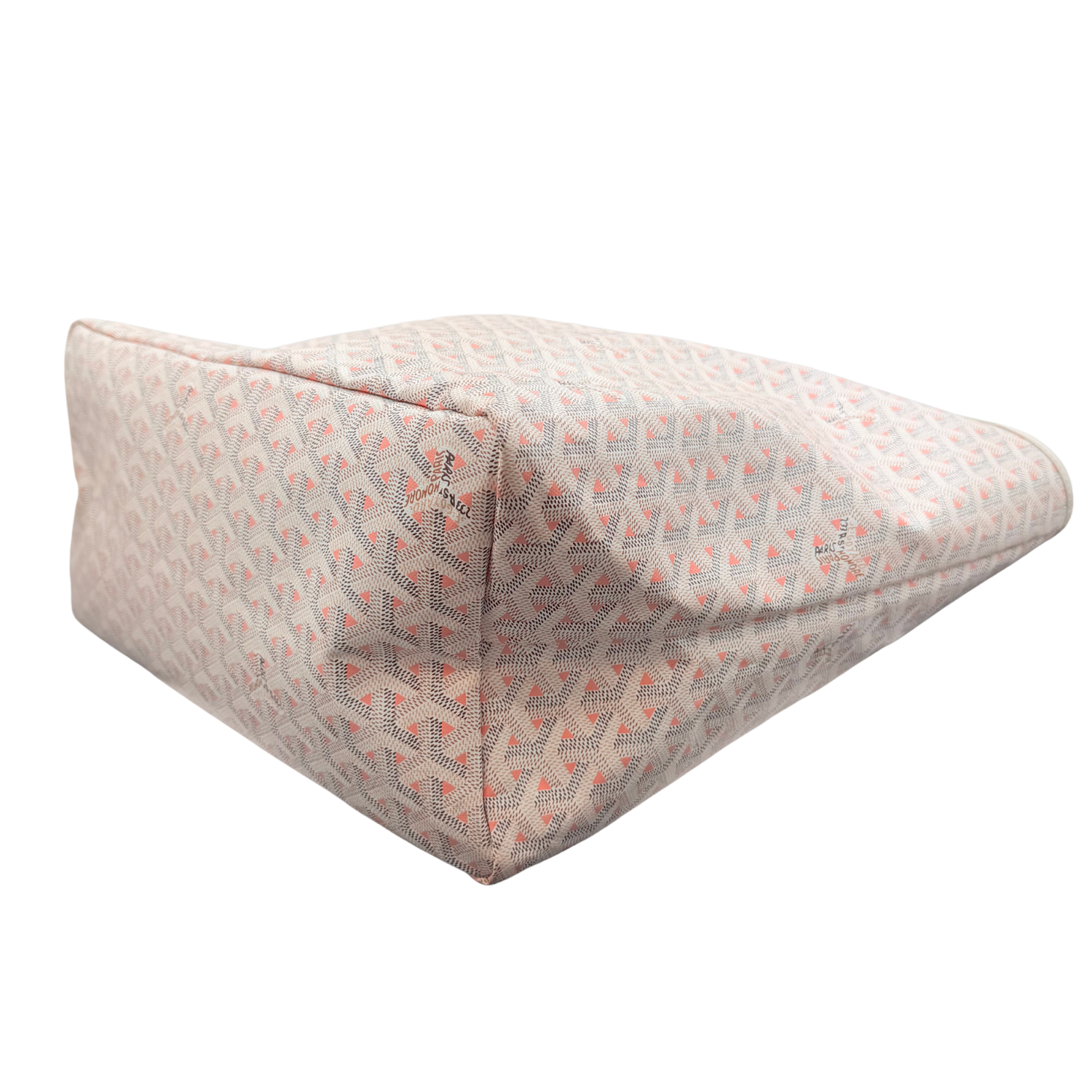 Goyard Goyardine Saint Louis Claire Voie GM Tote White & Pink