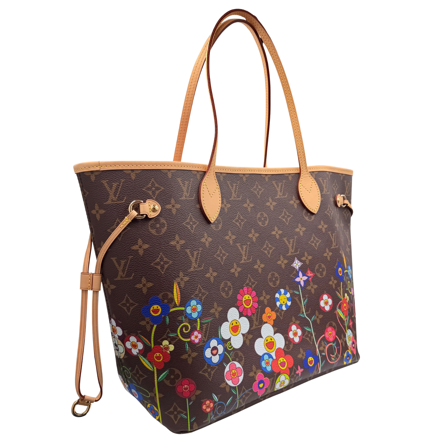 Louis Vuitton LV X Takashi Murakami Monogram Flowers Neverfull MM