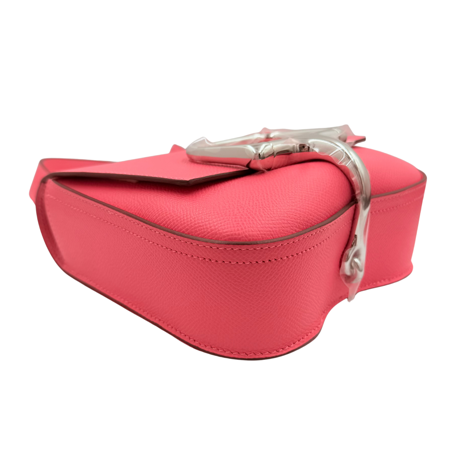 Hermès Mini Della Cavalleria Epsom Leather with Palladium Hardware Rose Azalee