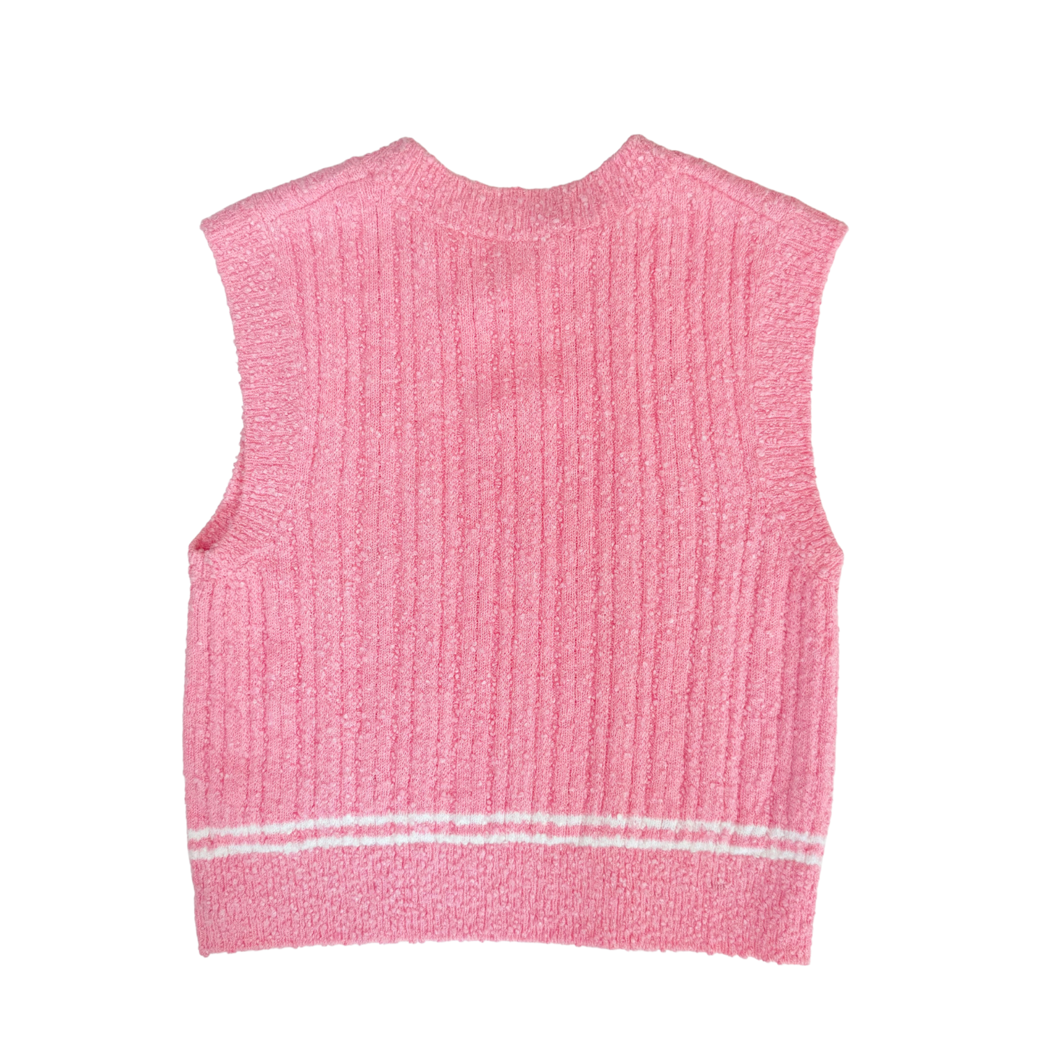 Chanel Crew Neck Crop Top Pink