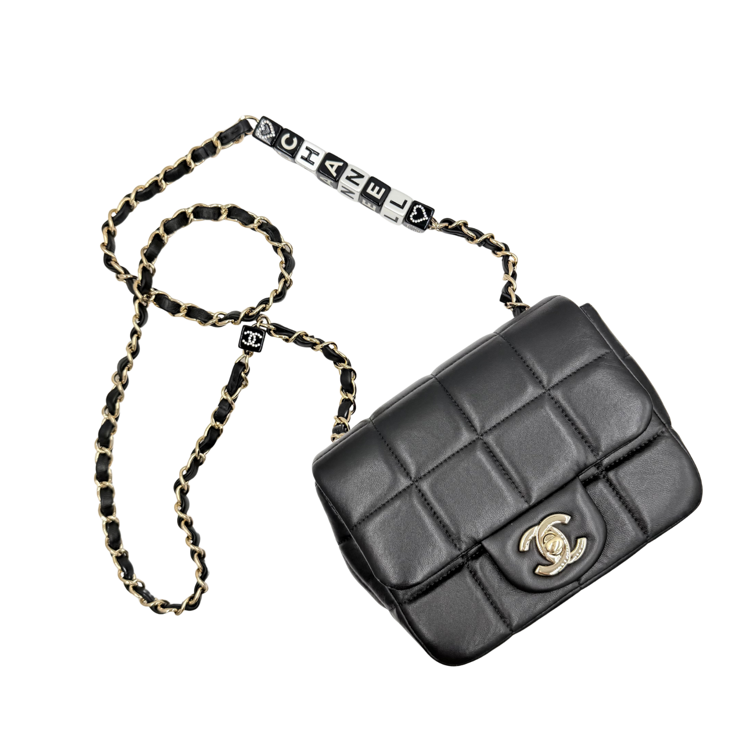 Chanel Limited Lambskin Flap Bag Gold Hardware Black