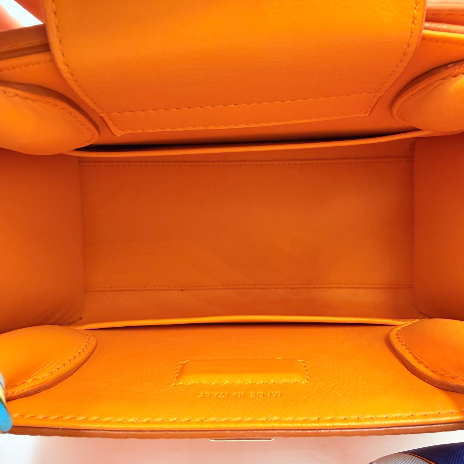 Christian Dior Mini Leather Diorever Crossbody Bag with Top Handle Orange (Comes with Hermès Twilly)