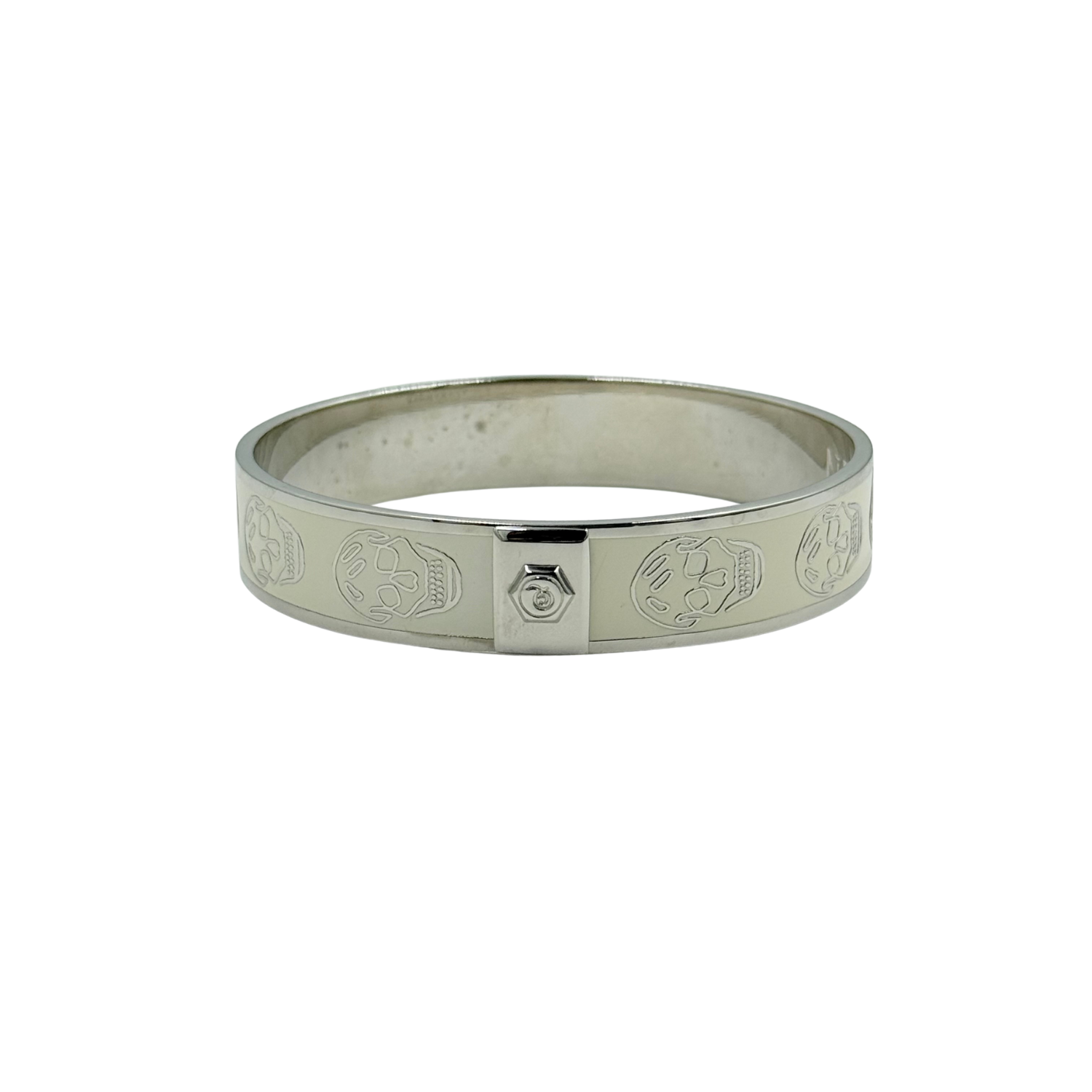 Alexander McQueen Small Enamel Skull Bangle
