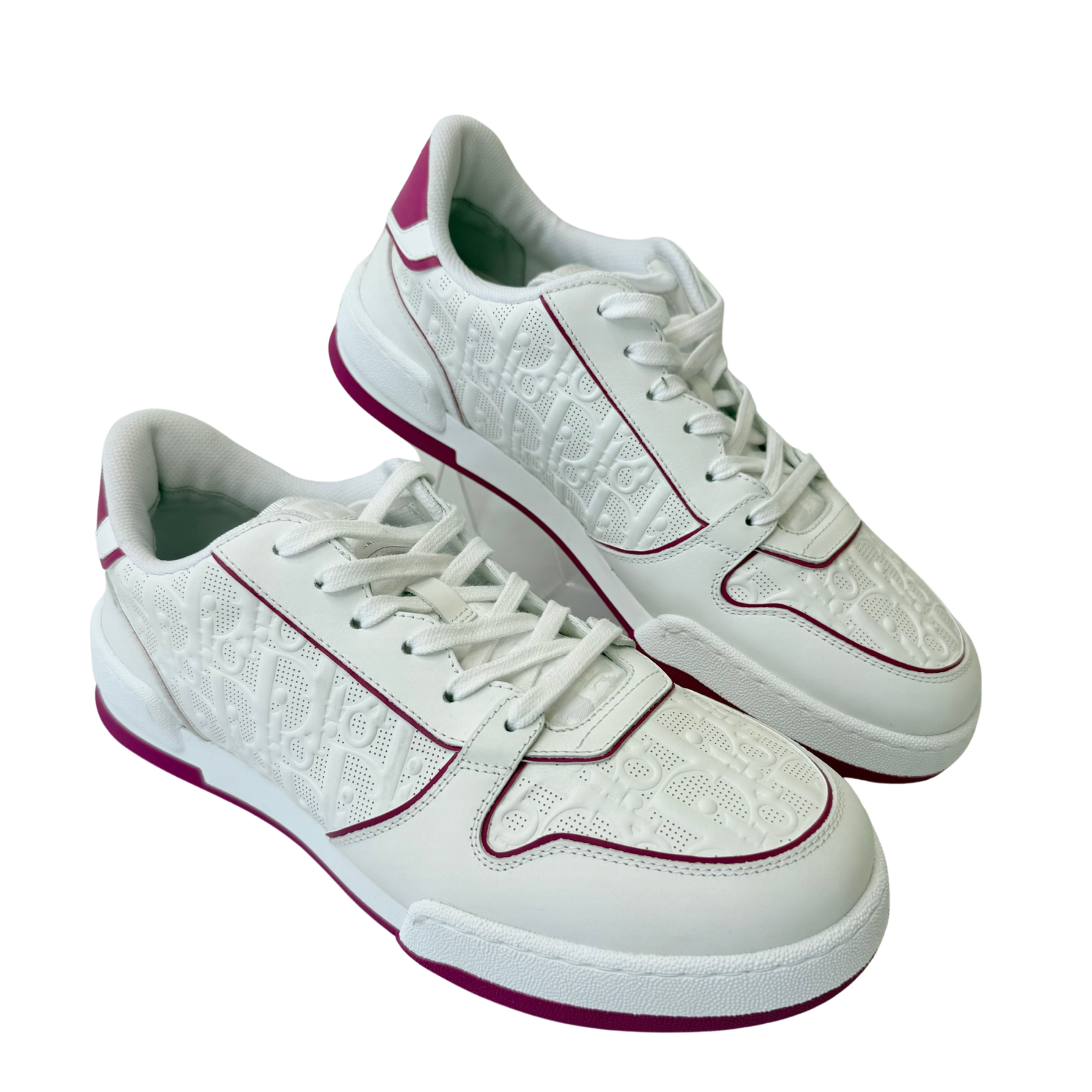 Christian Dior Oblique Laser Perforated Calfskin Leather Low Sneakers