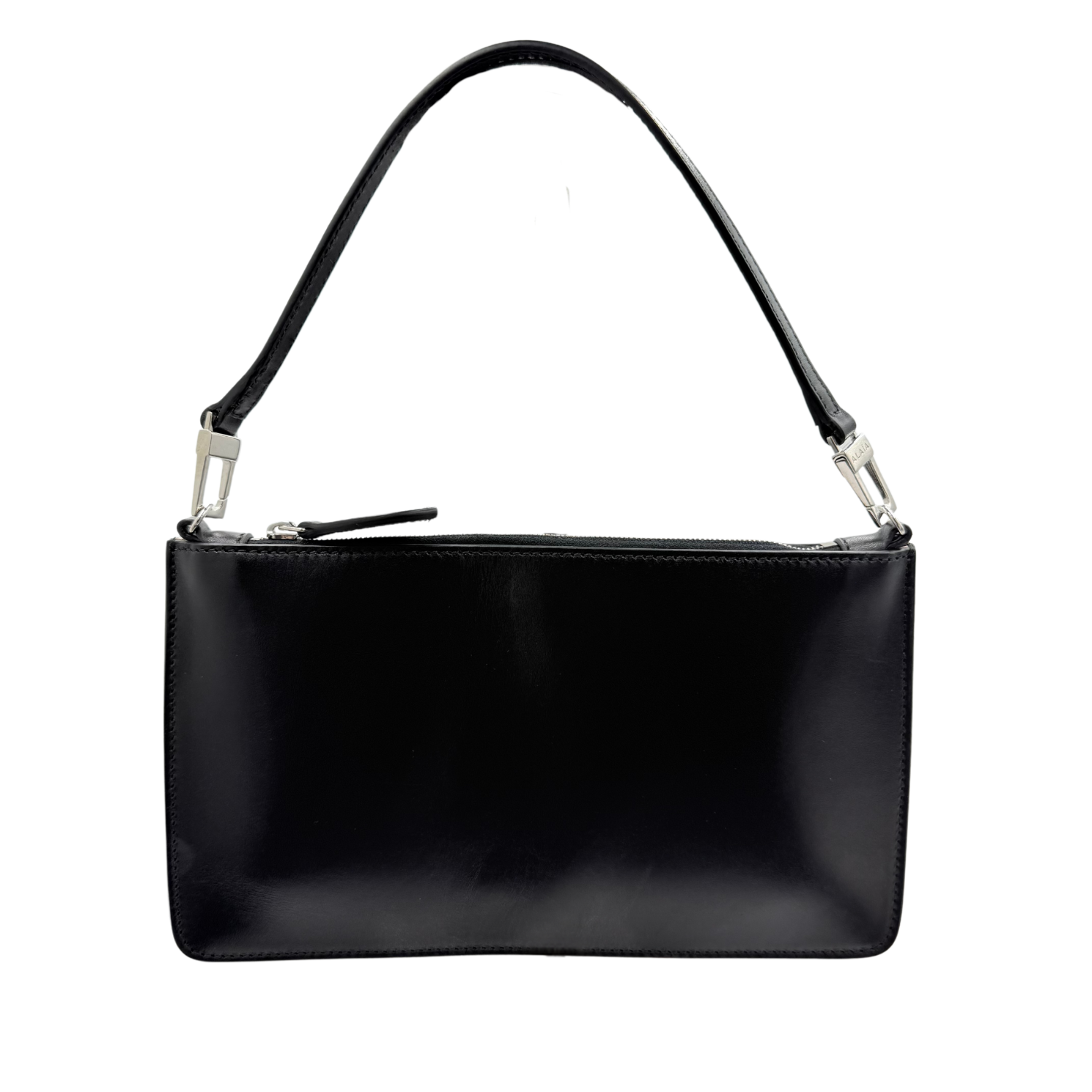 Alaïa Leather Shoulder Pouch Bag Black