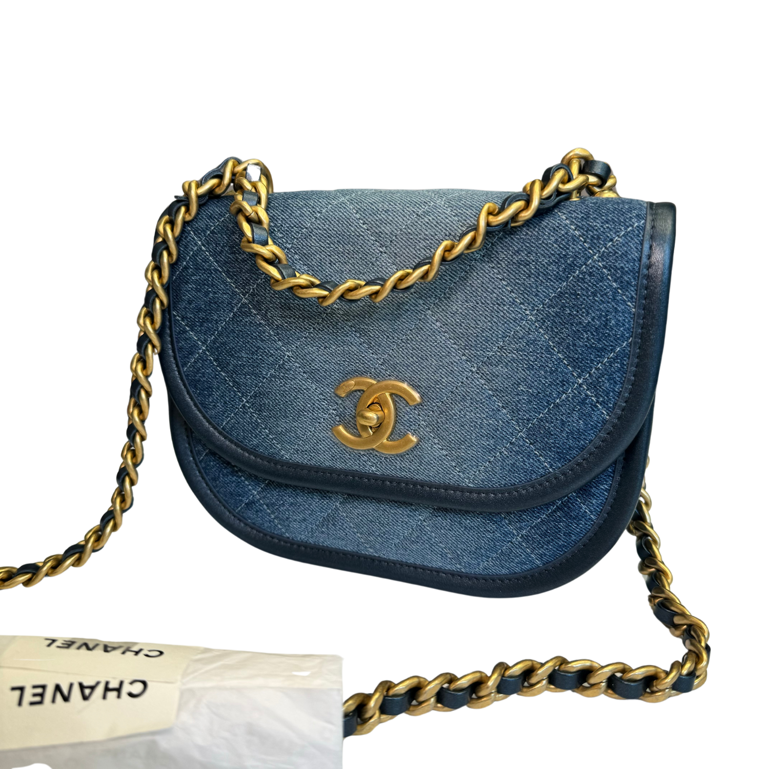 Chanel Small Messenger Denim Bag