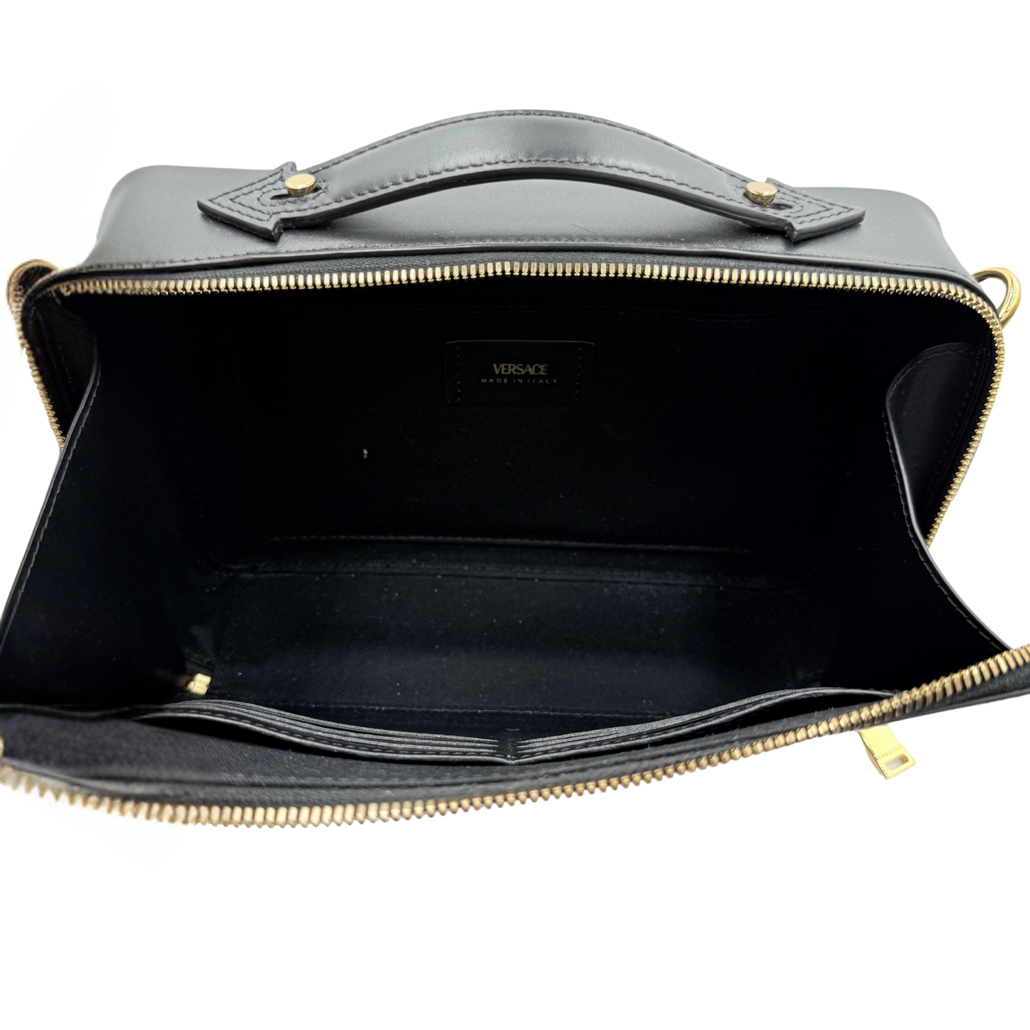 Versace Messenger Printed Logo Bag Black