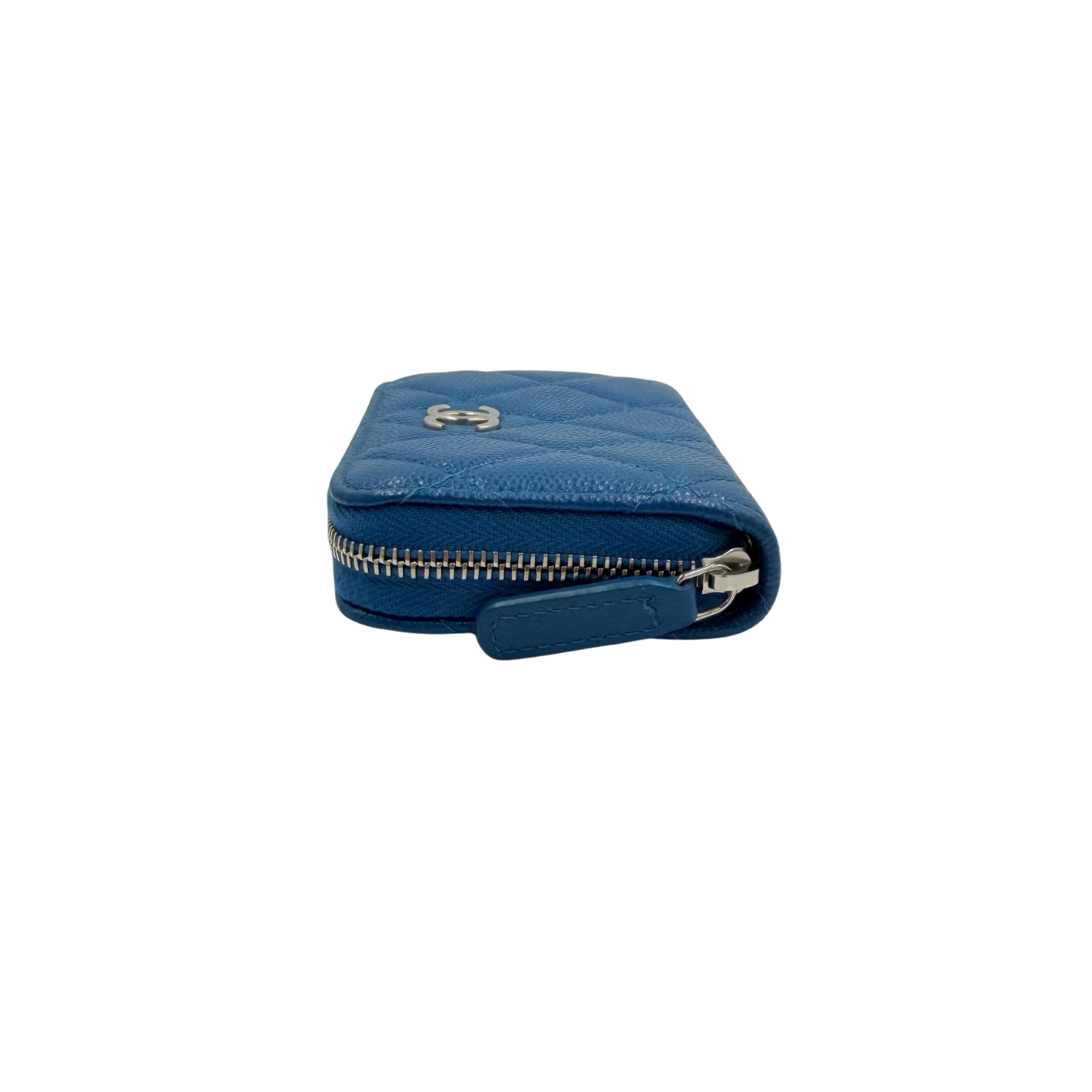 Chanel Small CC Zip Around Wallet Blue