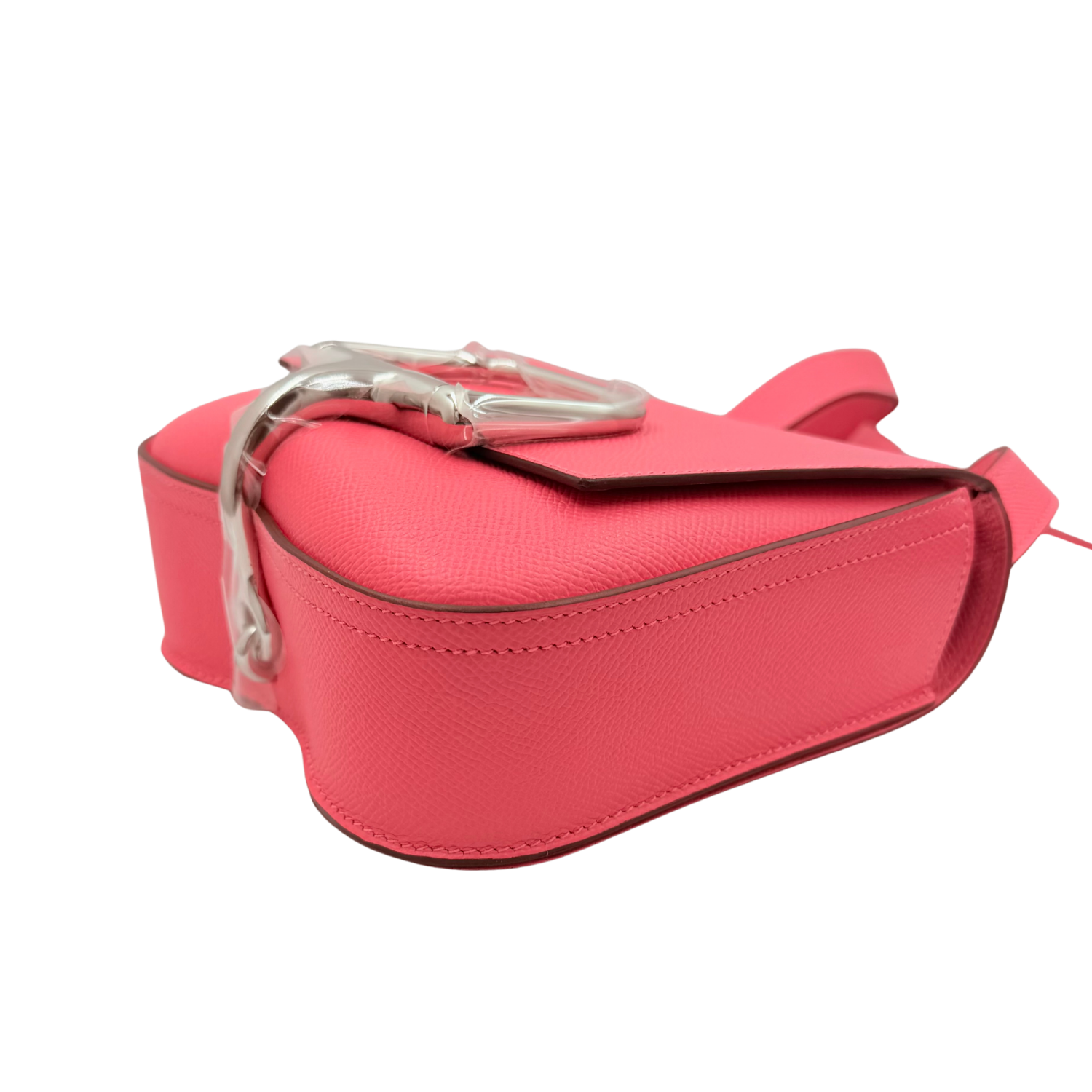 Hermès Mini Della Cavalleria Epsom Leather with Palladium Hardware Rose Azalee