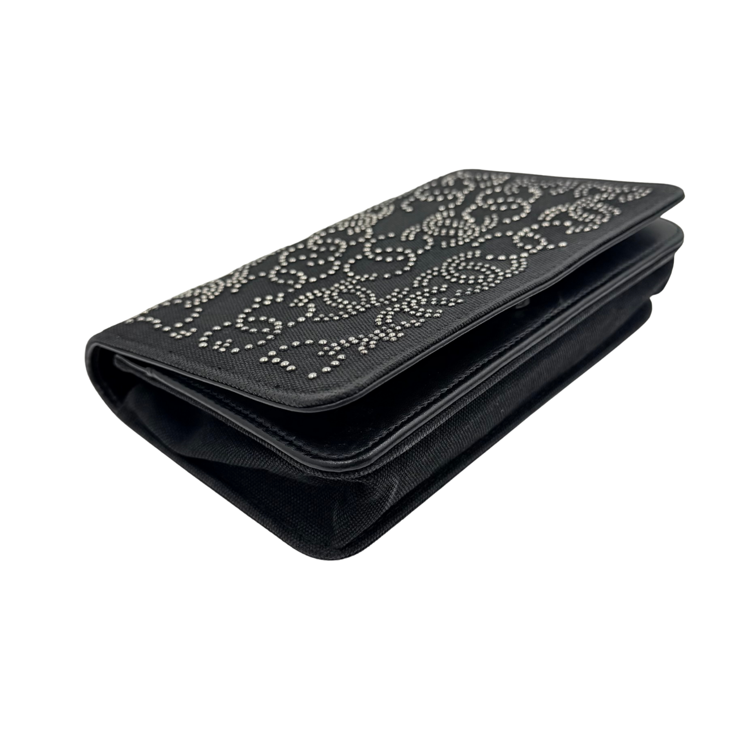 Chanel Paris-Shanghai Studded Wallet On Chain Black