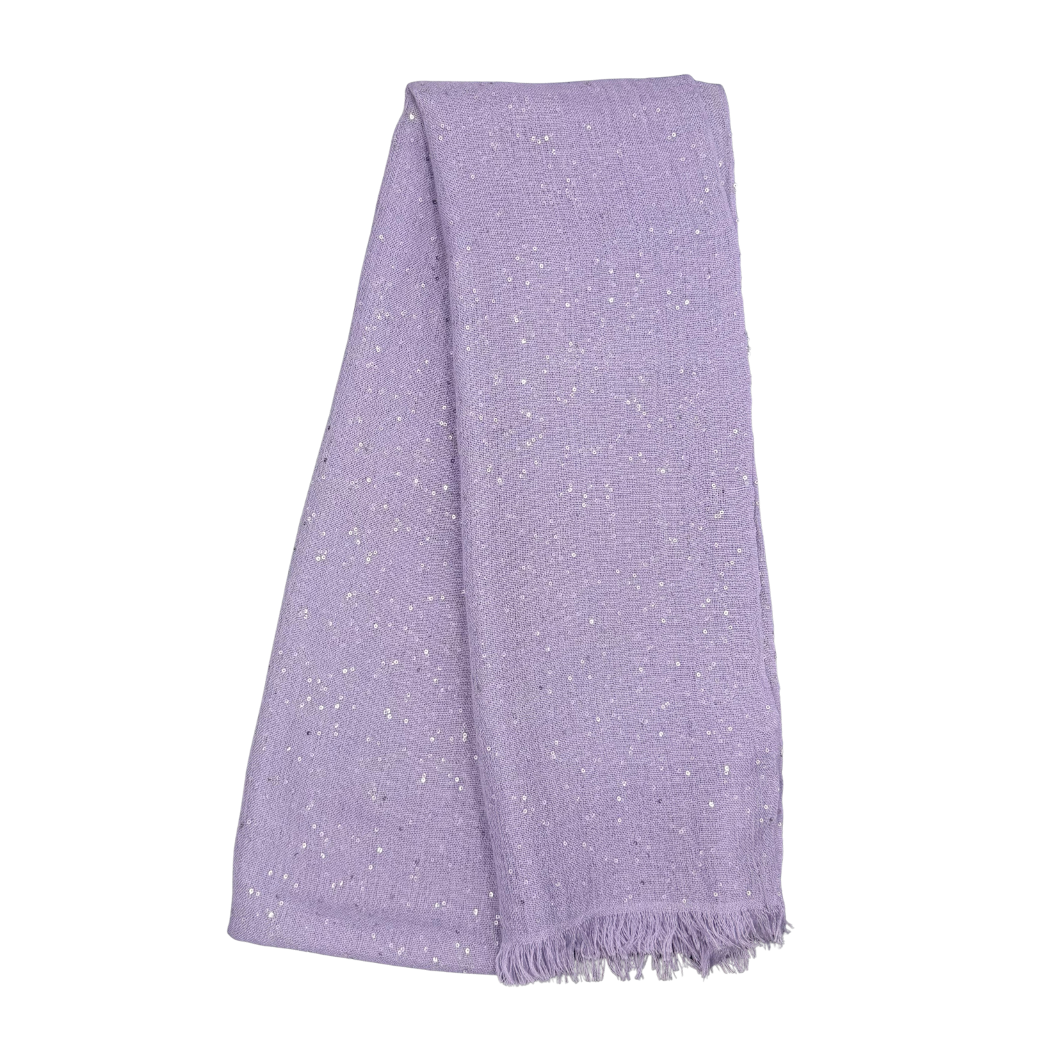 Brunello Cucinelli Cashmere Blend Scarf with Mico Paillettes Violet