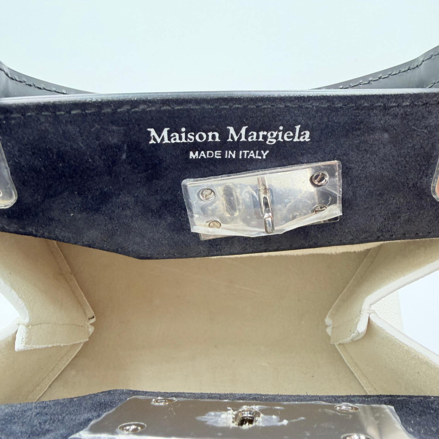 Maison Margiela Small Snatched Asymmetrical Bag Black & White