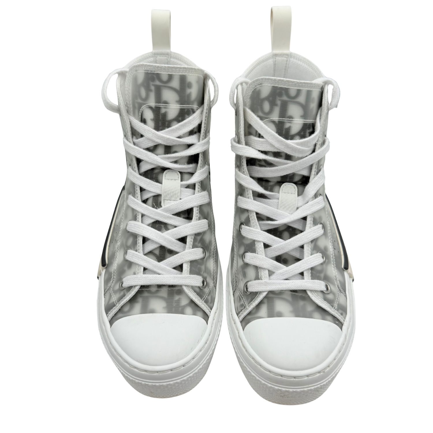 Dior B23 High Top Sneakers Black Monogram Print