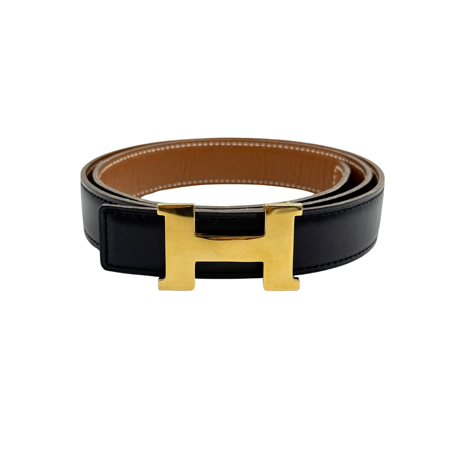 Hermès 1997 Vintage Constance Reversible Belt 75