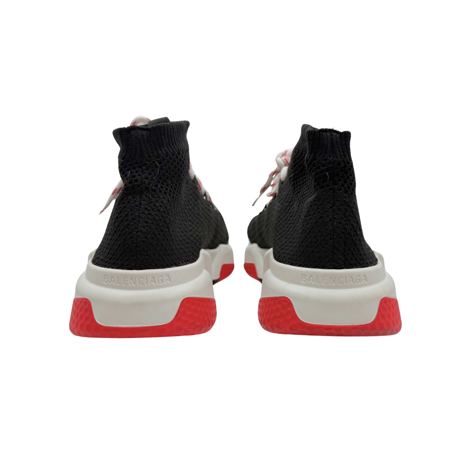Balenciaga Speed Trainer Lace Up Sock Sneakers Black