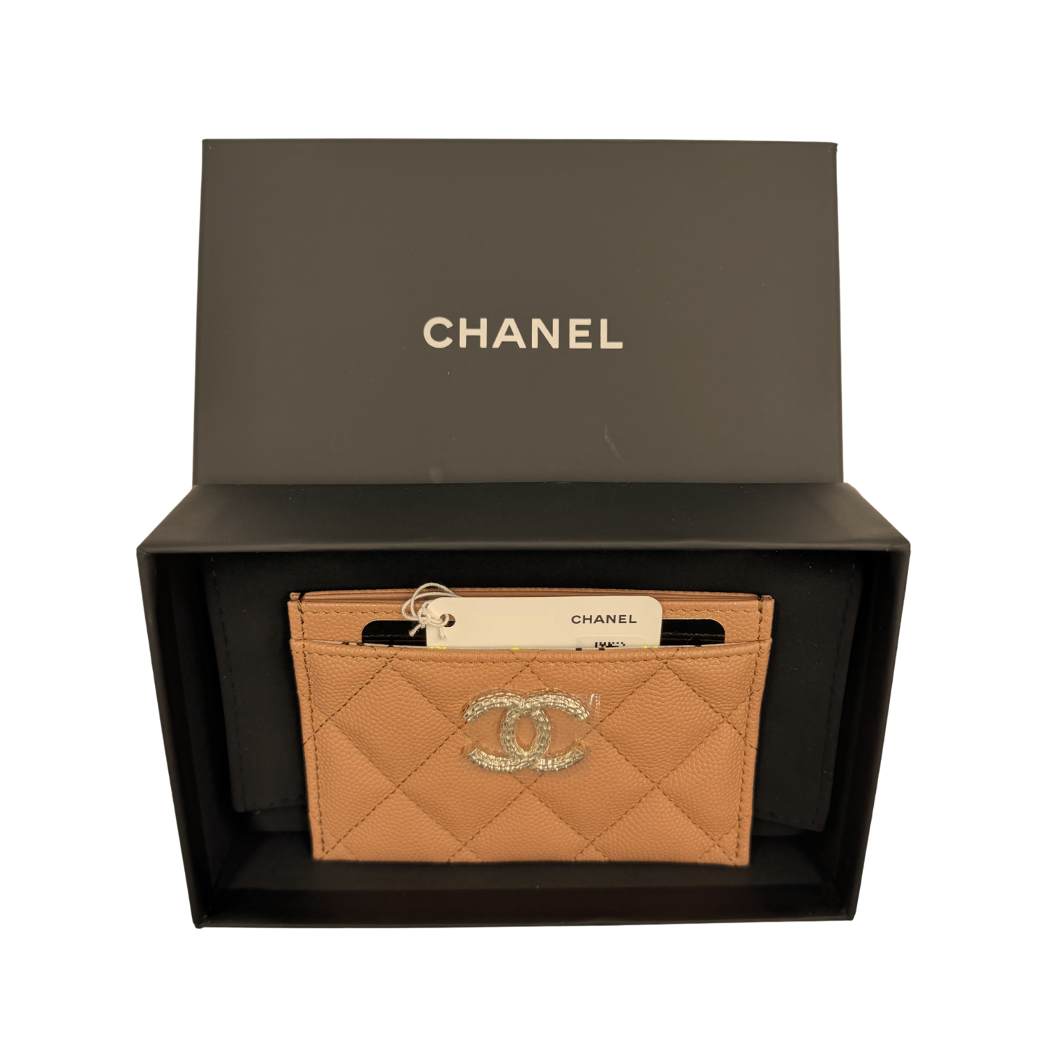 Chanel Interlocking CC Logo Cardholder Caramel