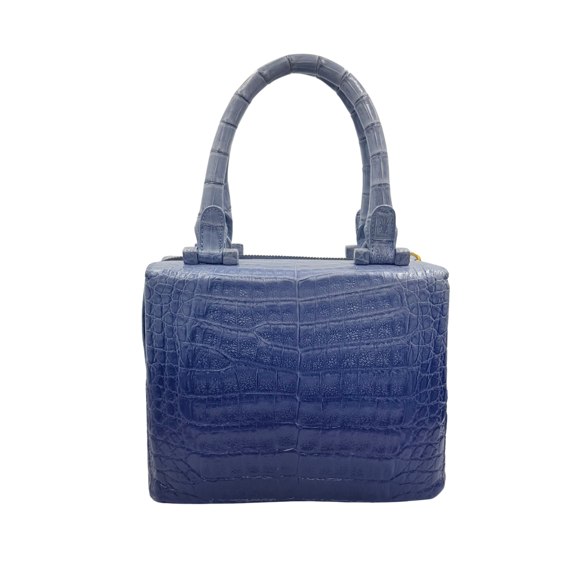 Gradient Crocodile Leather Bag Blue