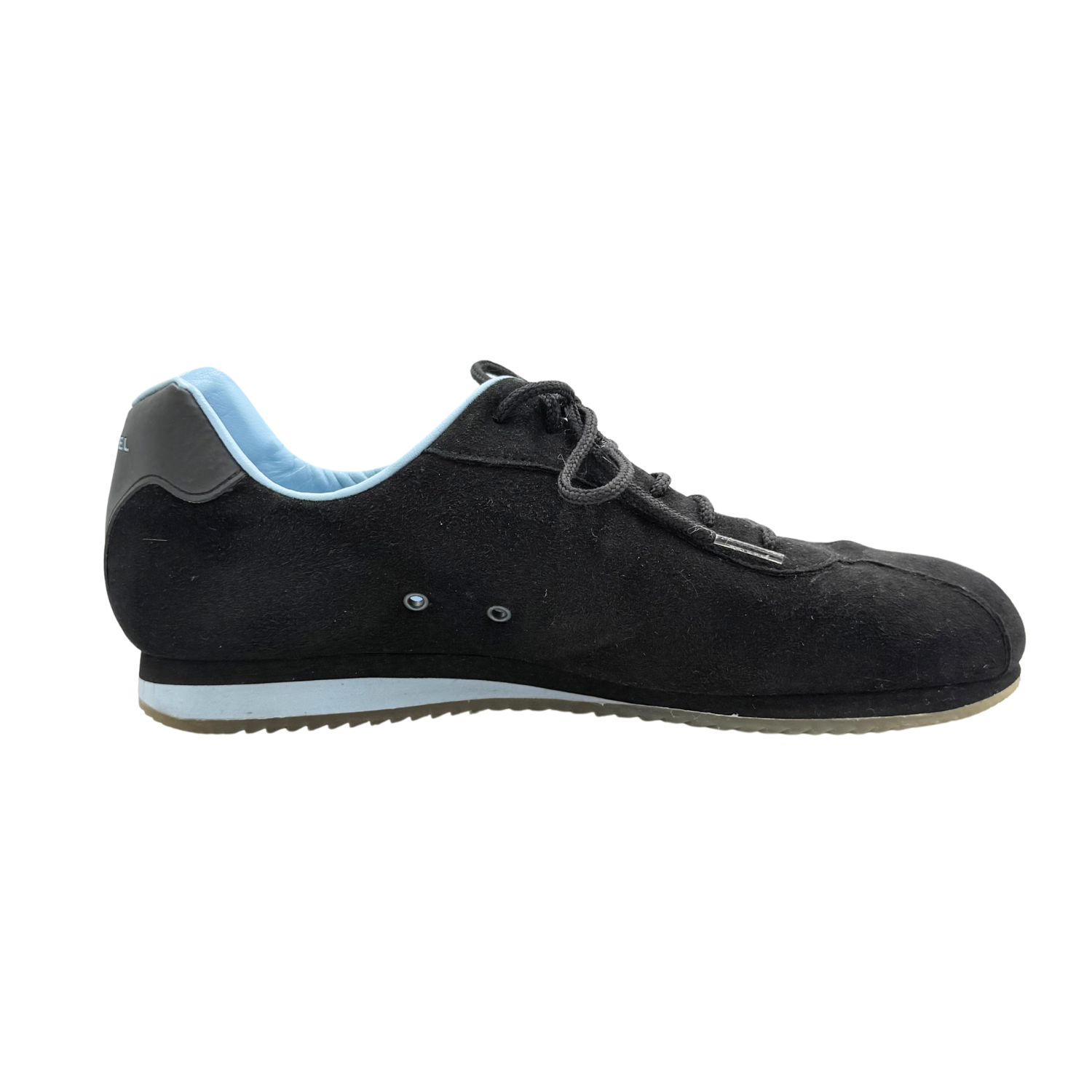 Chanel CC Suede Low Top Sneakers Black