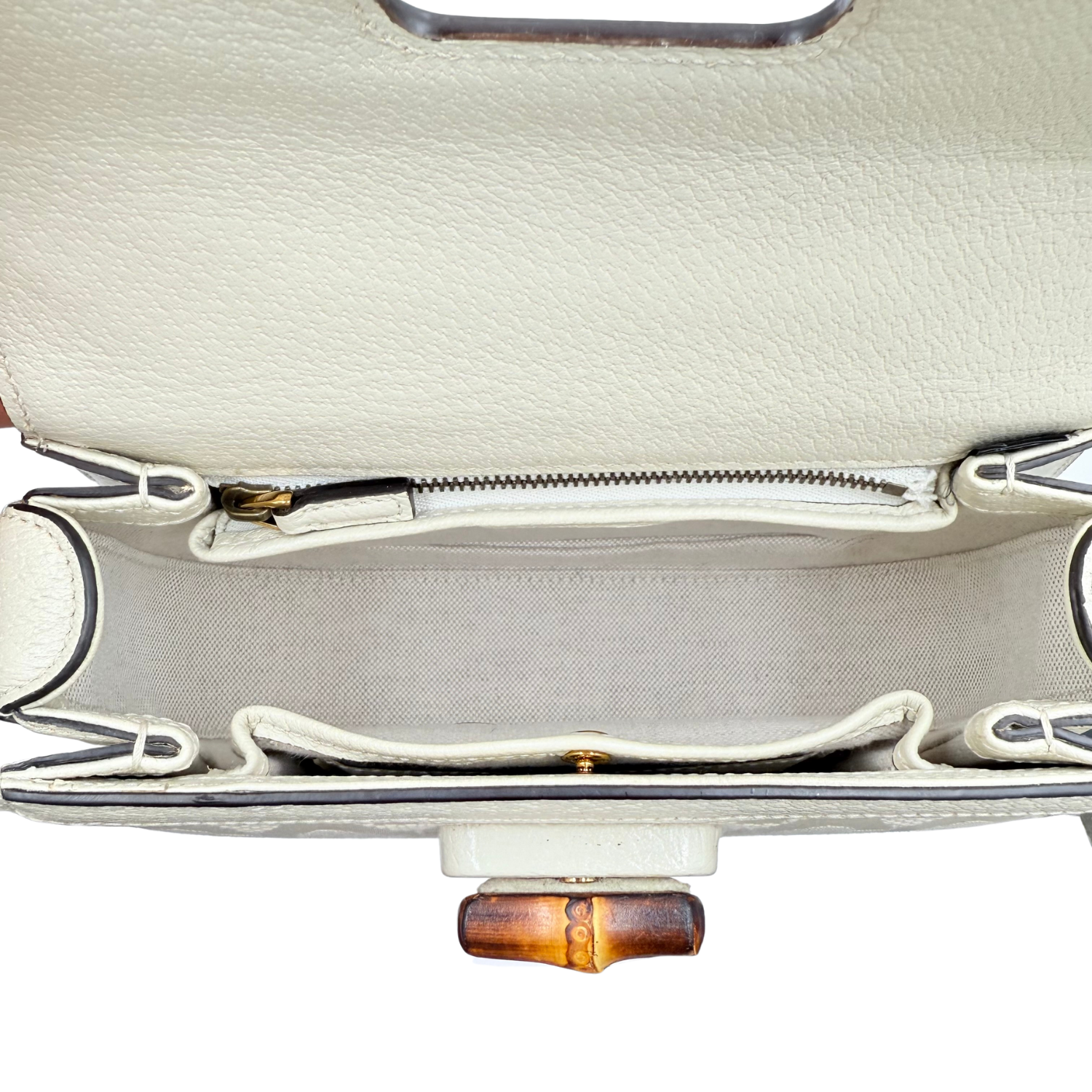 Gucci Small Bamboo 1947 Bag Cream