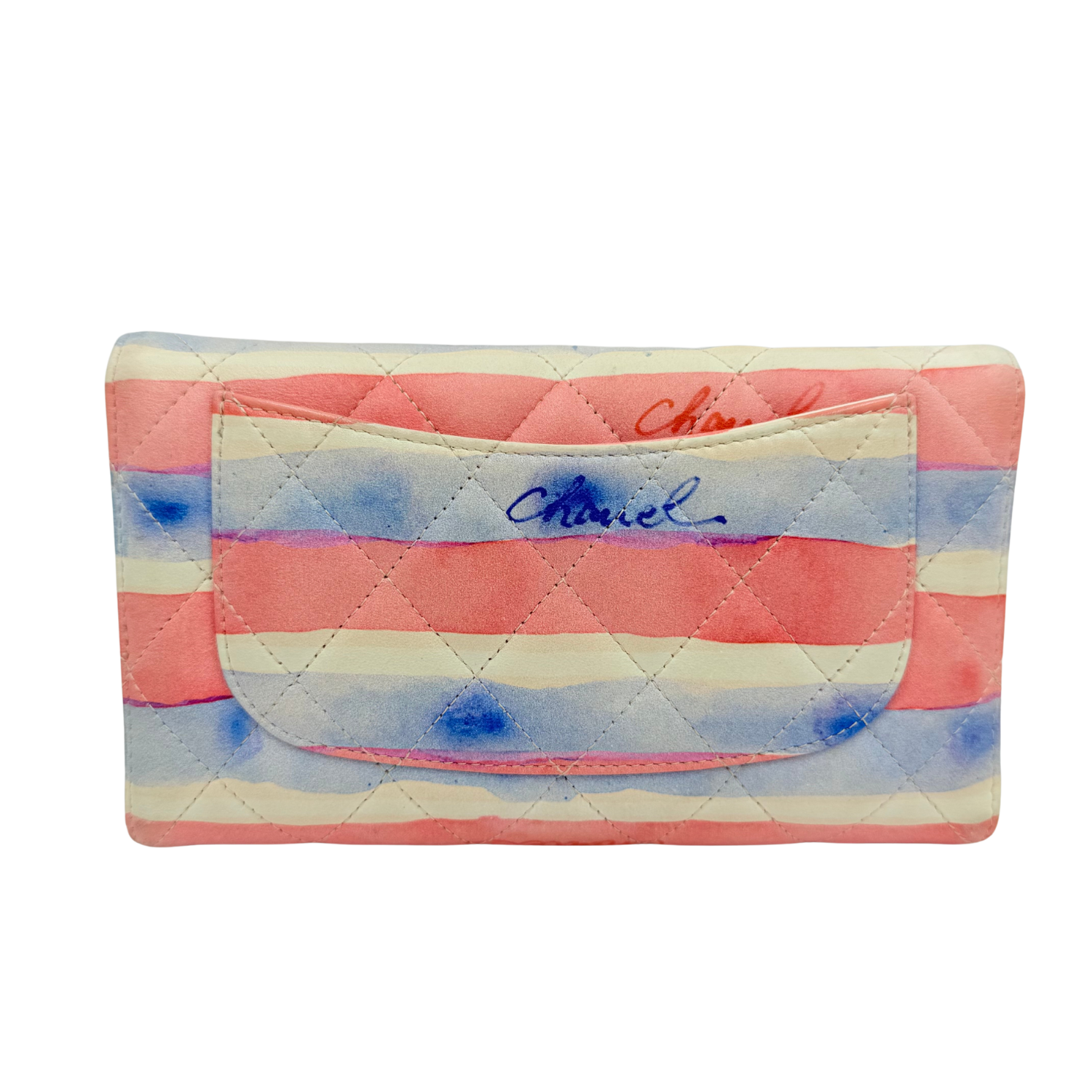 Chanel Limited Edition Watercolor Continental Wallet Multicolor