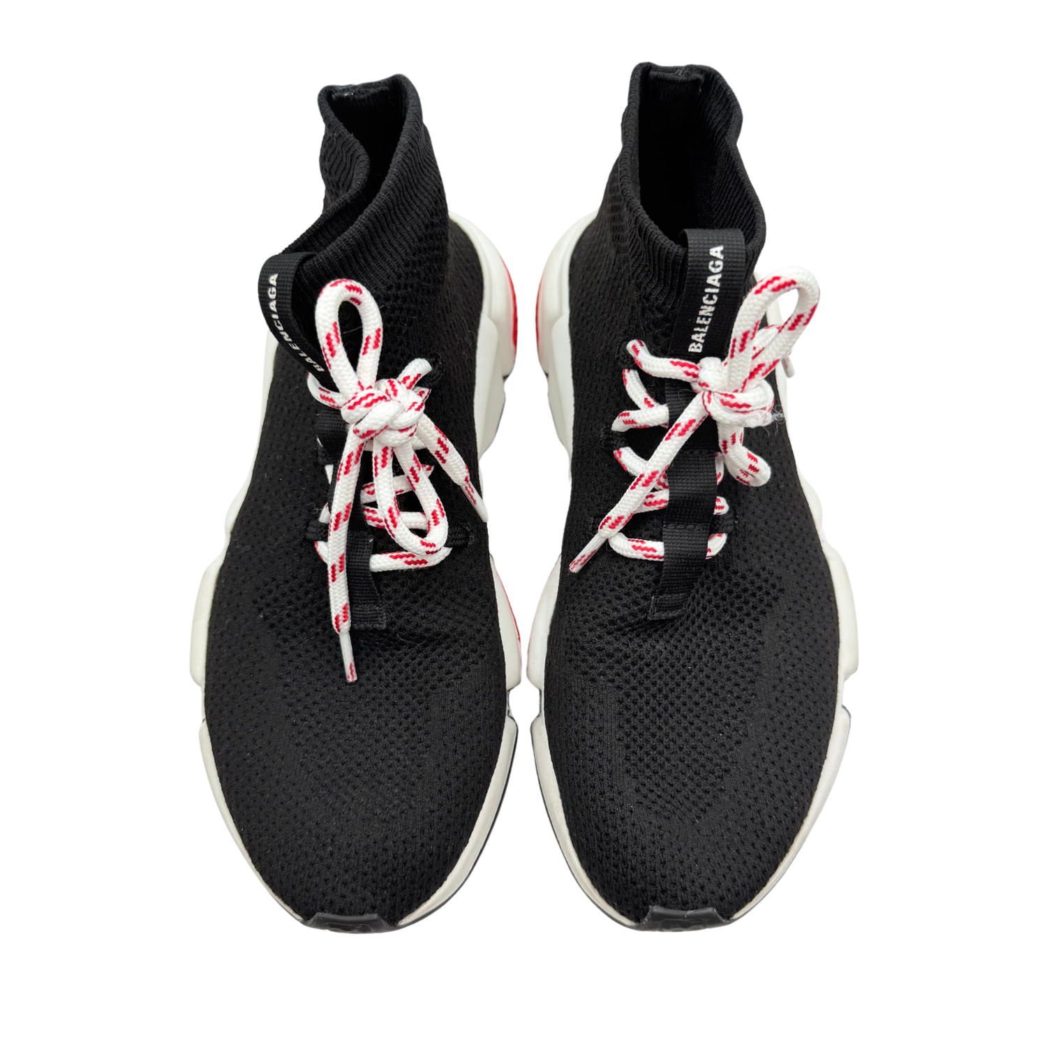 Balenciaga Speed Trainer Lace Up Sock Sneakers Black