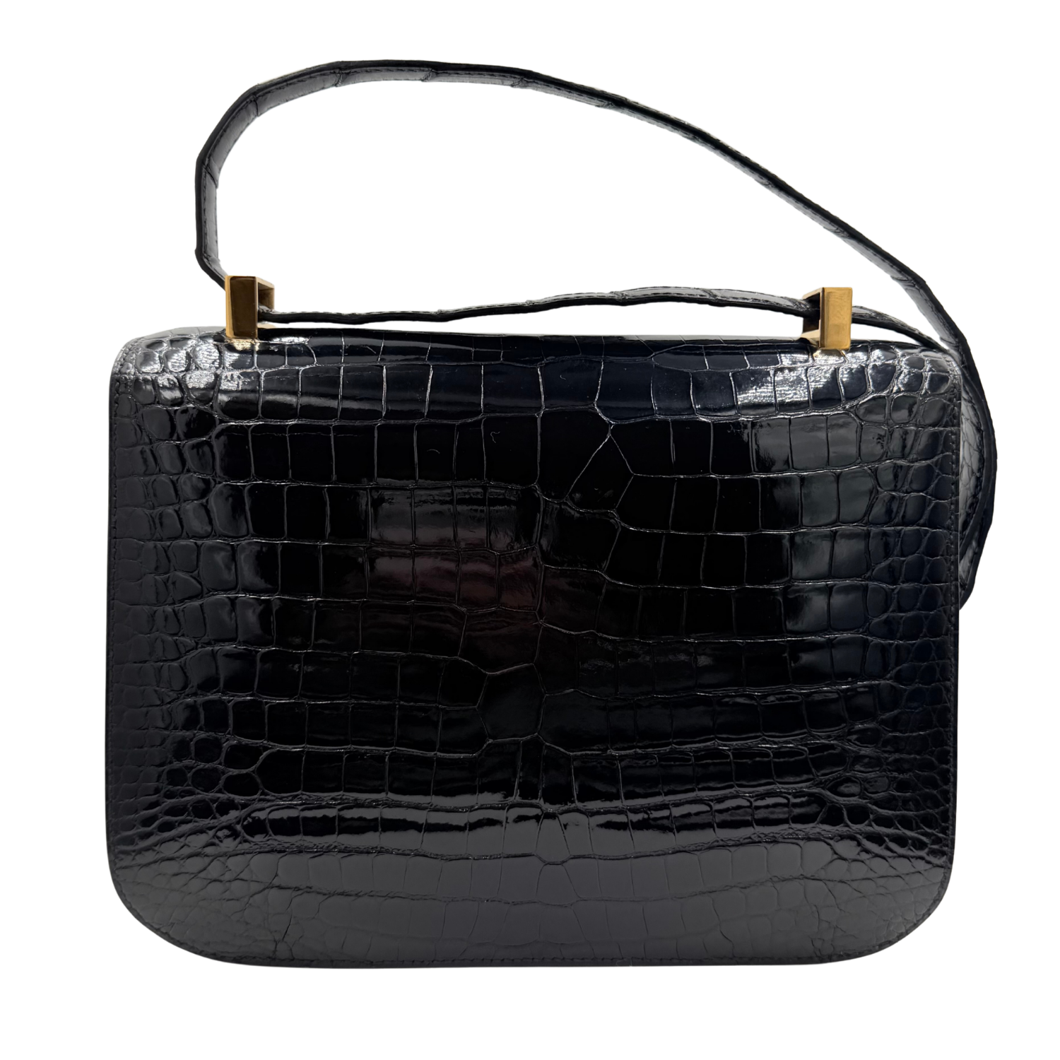 Hermès Vintage Constance 24 Black Crocodile with Gold Hardware