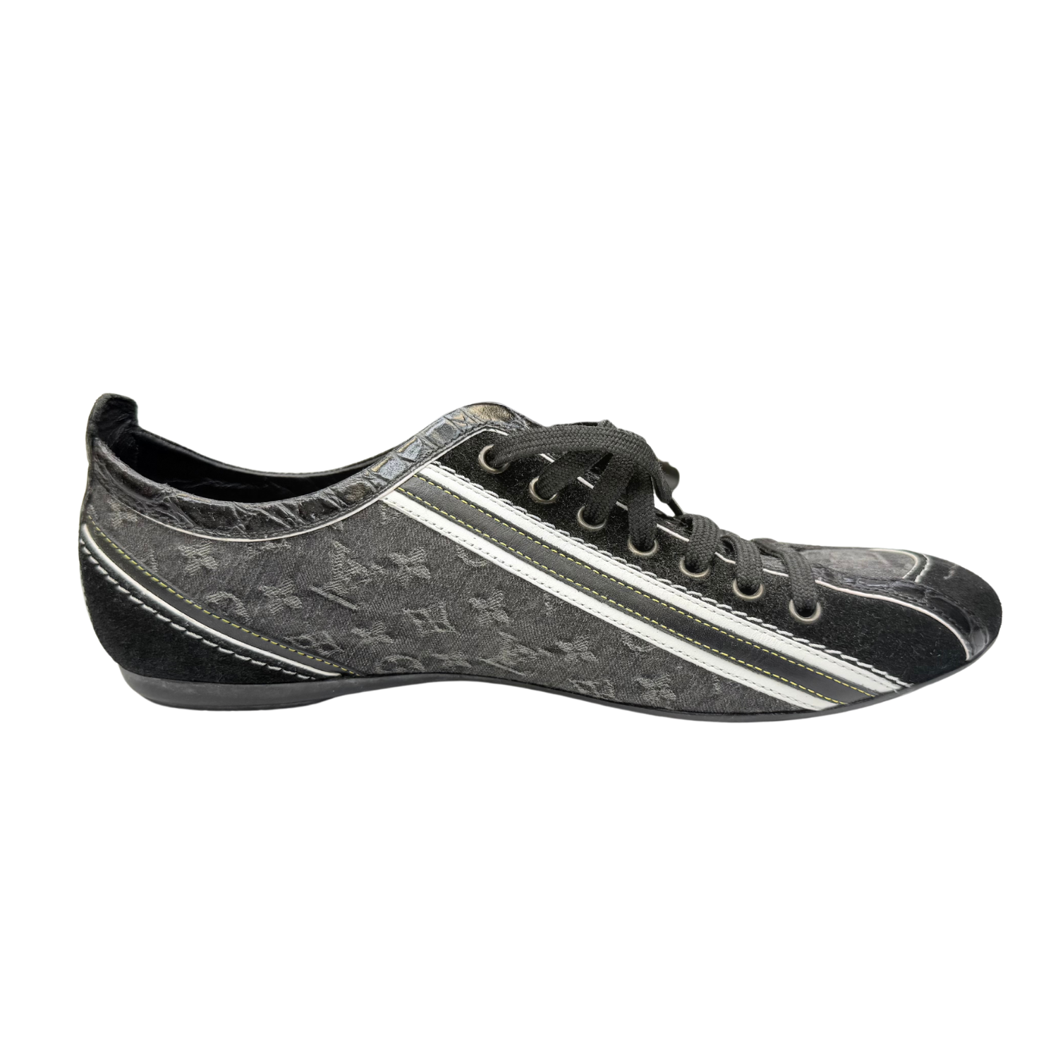 Louis Vuitton Vintage Denim Low Sneakers Black
