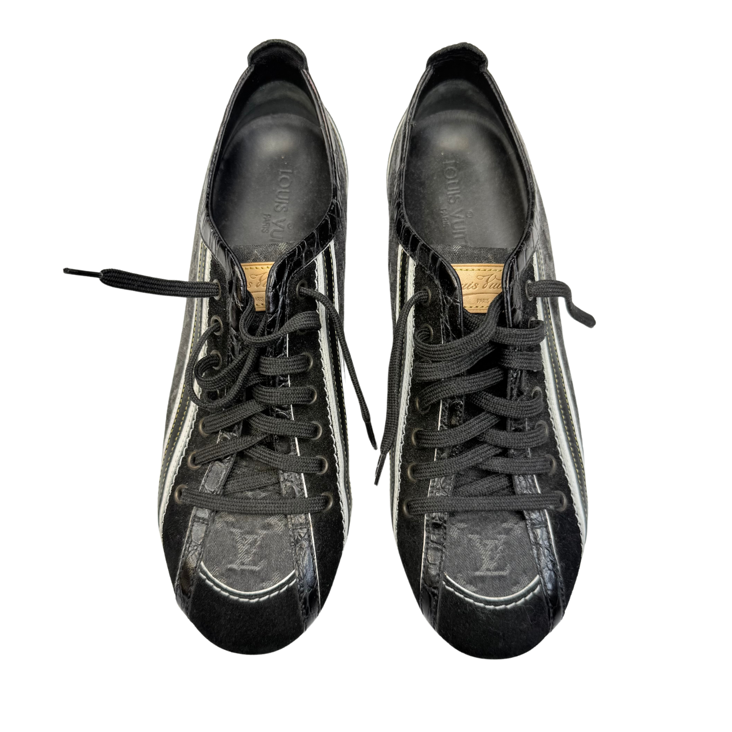 Louis Vuitton Vintage Denim Low Sneakers Black
