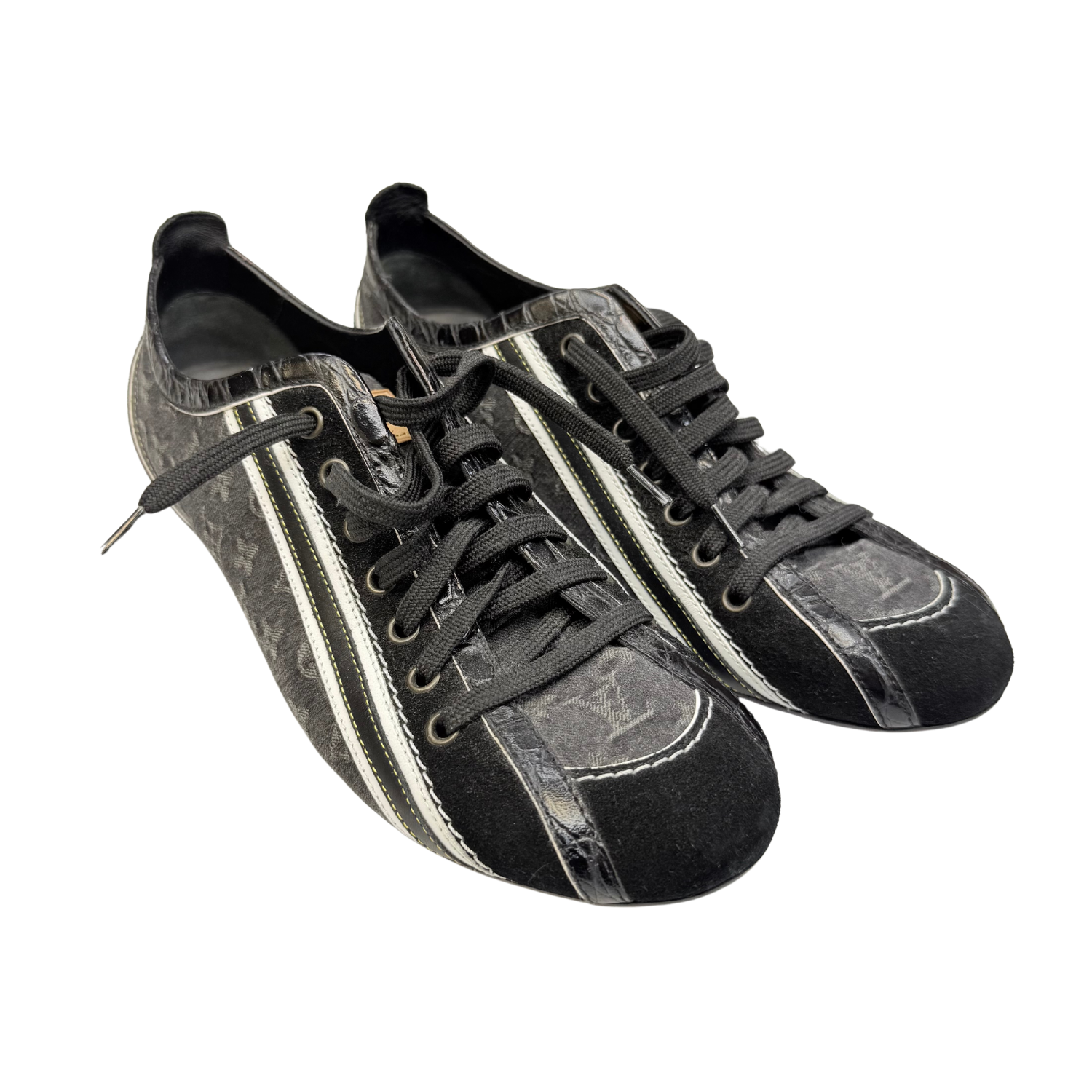 Louis Vuitton Vintage Denim Low Sneakers Black
