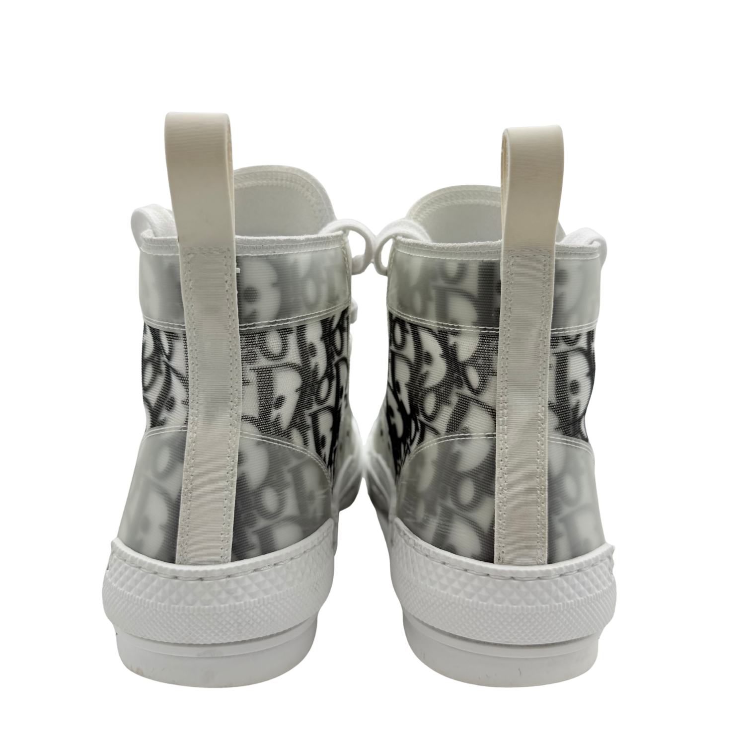 Dior B23 High Top Sneakers Black Monogram Print