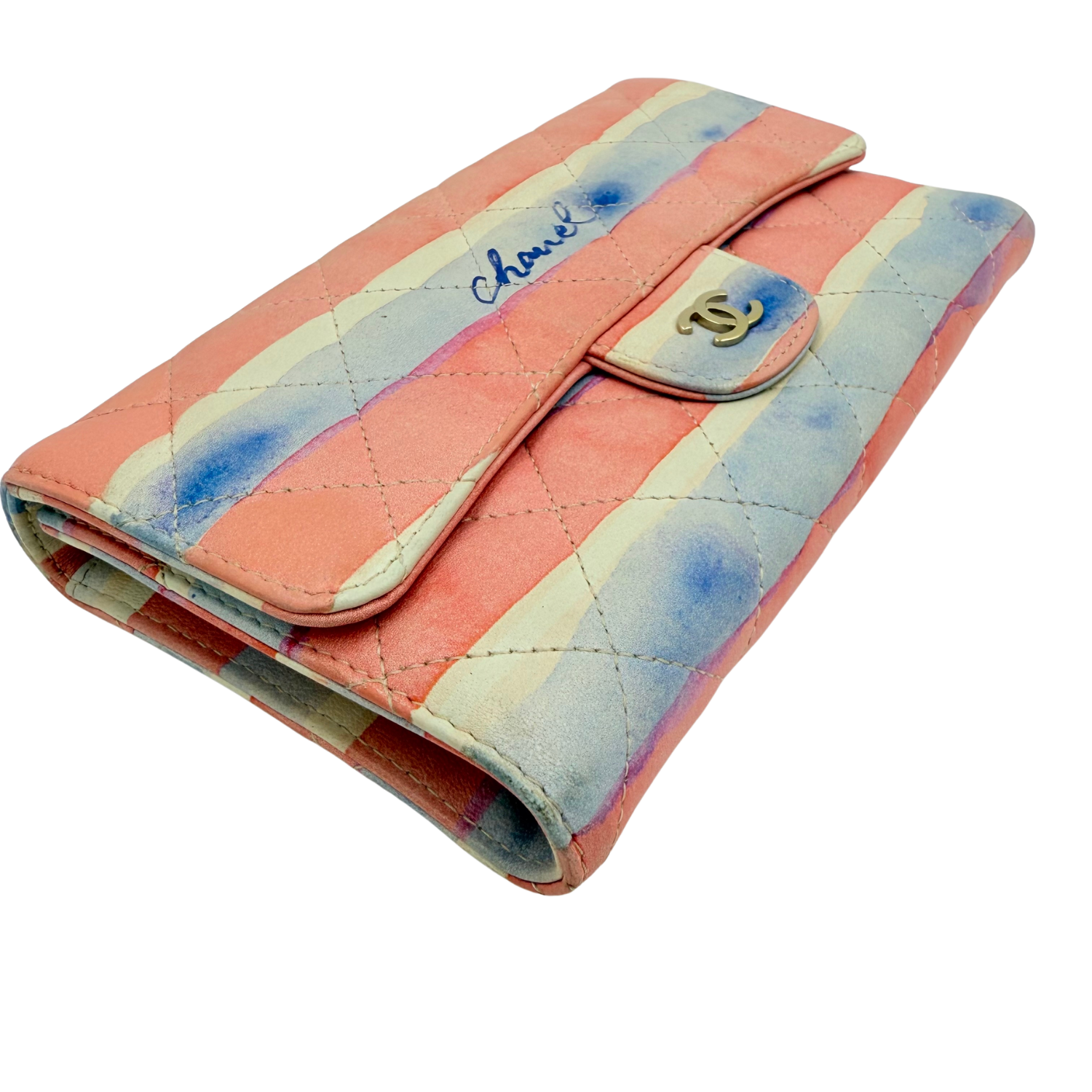 Chanel Limited Edition Watercolor Continental Wallet Multicolor