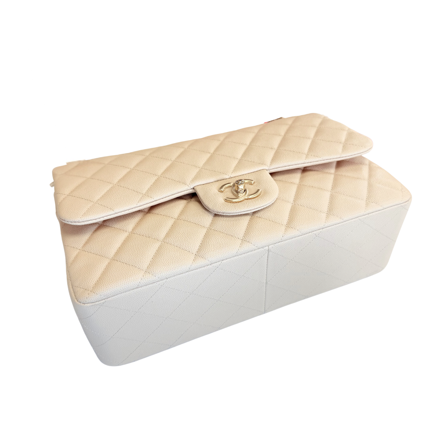 Chanel Caviar Jumbo Double Flap Classic Cream