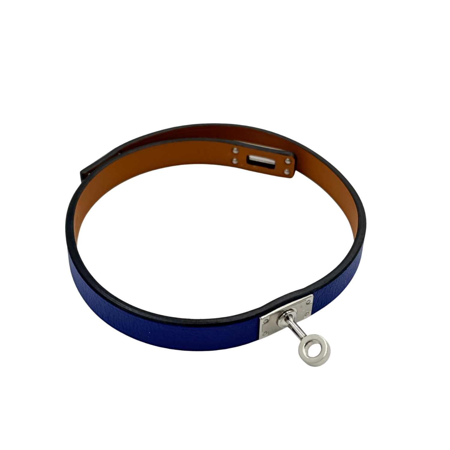 Hermès Mini Kelly Double Tour Bracelet Blue