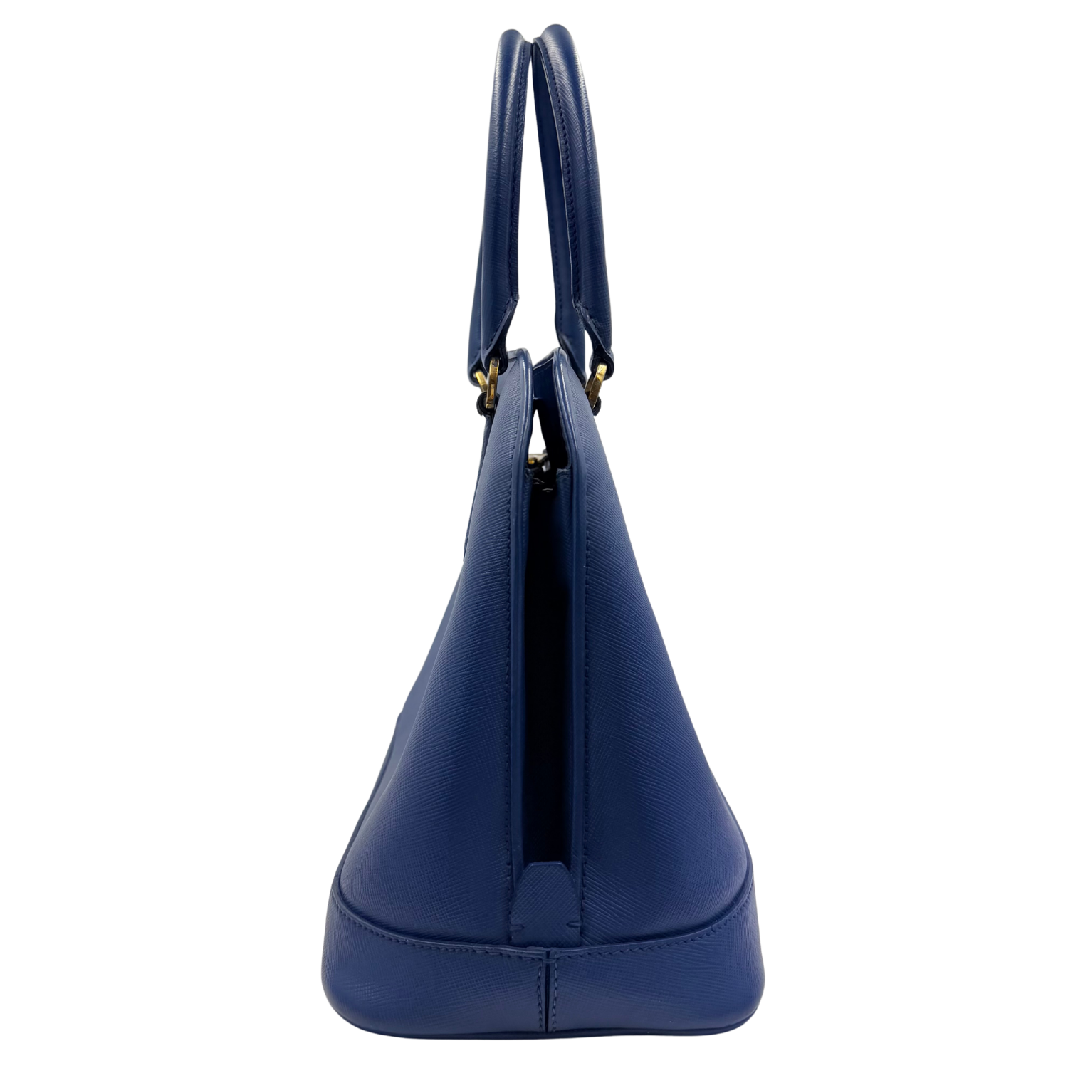 Prada Vintage Saffiano Lux Medium Open Promenade Tote Bluette