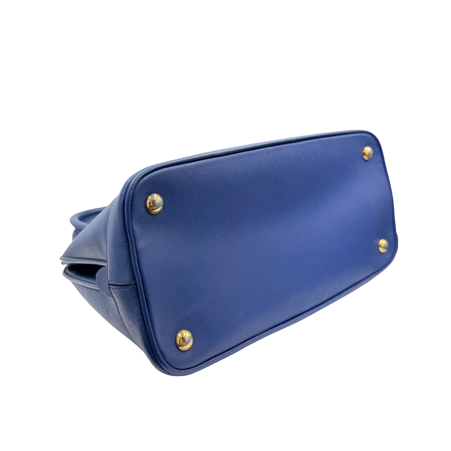 Prada Vintage Saffiano Lux Medium Open Promenade Tote Bluette