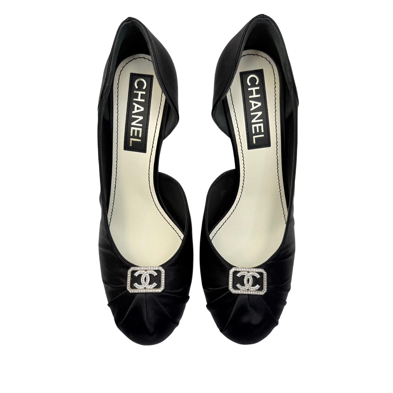 Chanel Interlocking CC D'Orsay Pumps Black